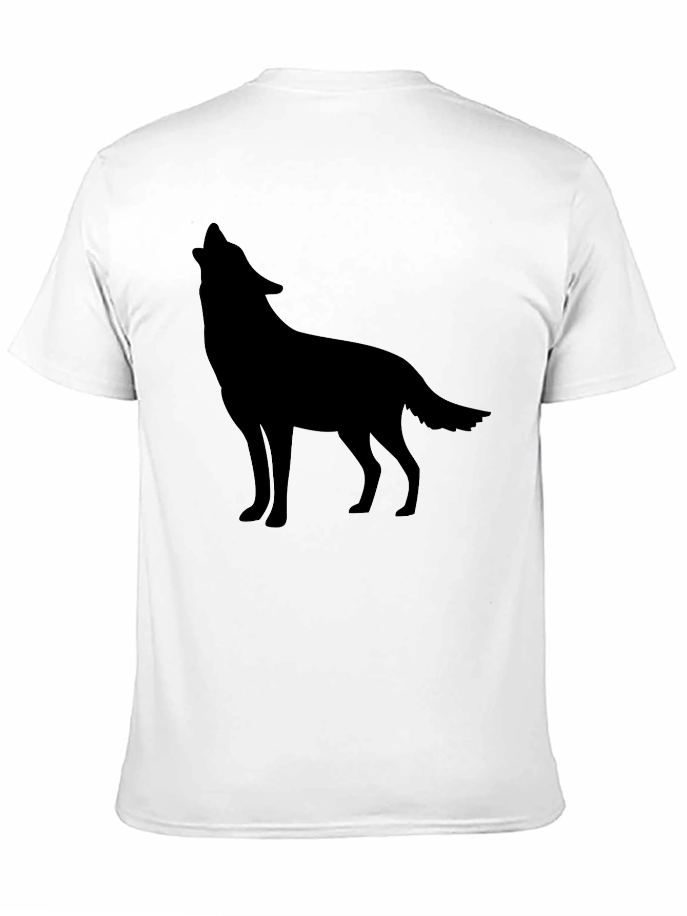 Black Wolf Silhouette Graphic Tee