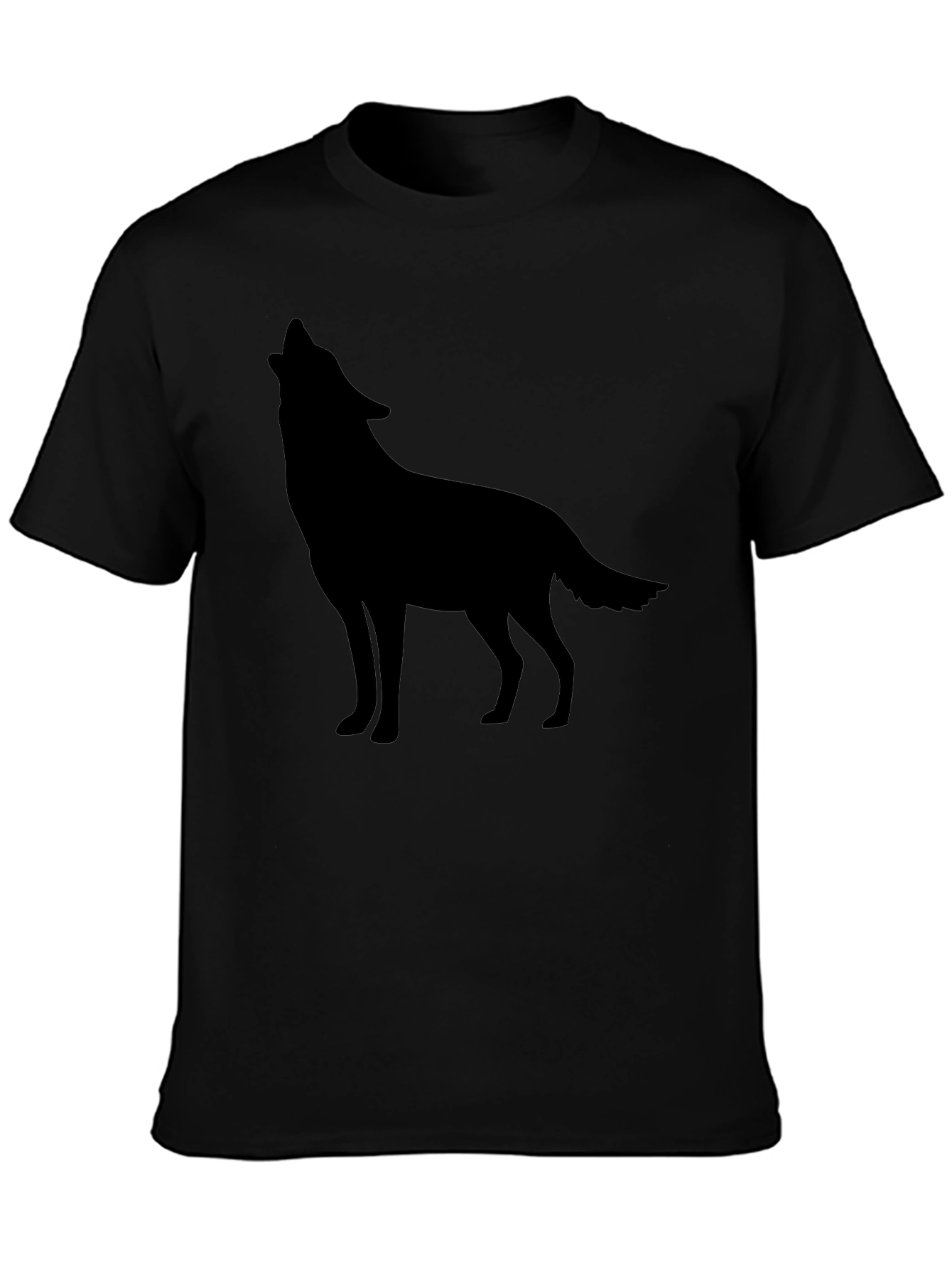 Black Wolf Silhouette Graphic Tee