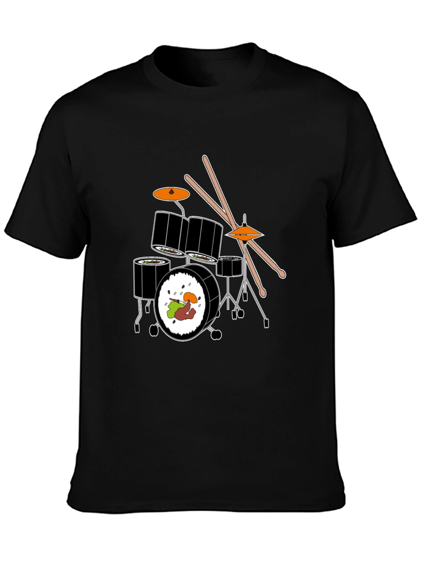 Sushi Drum Set Graphic Tee - Black
