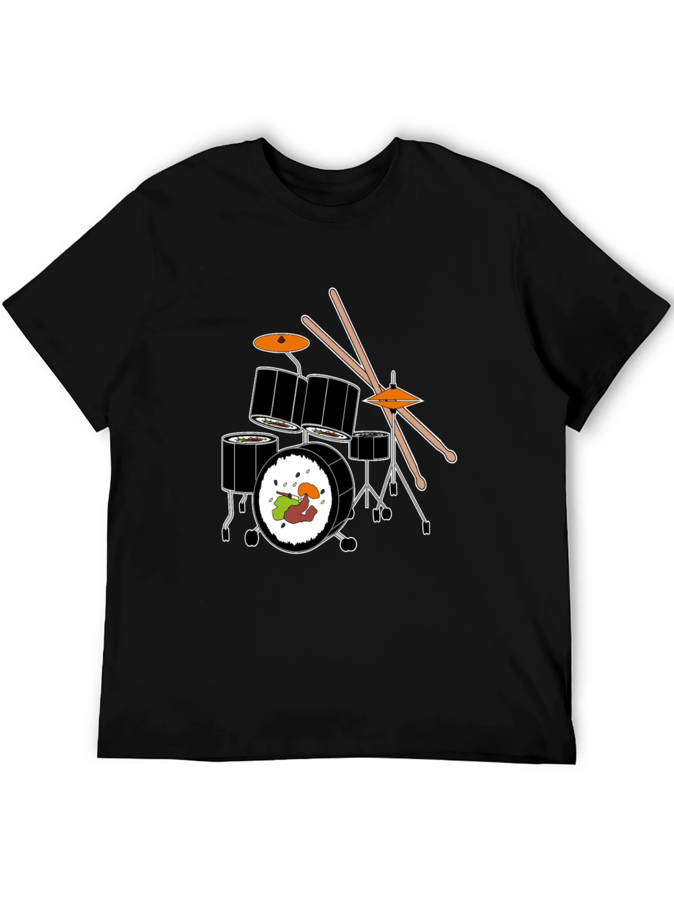 Sushi Drum Set Graphic Tee - Black