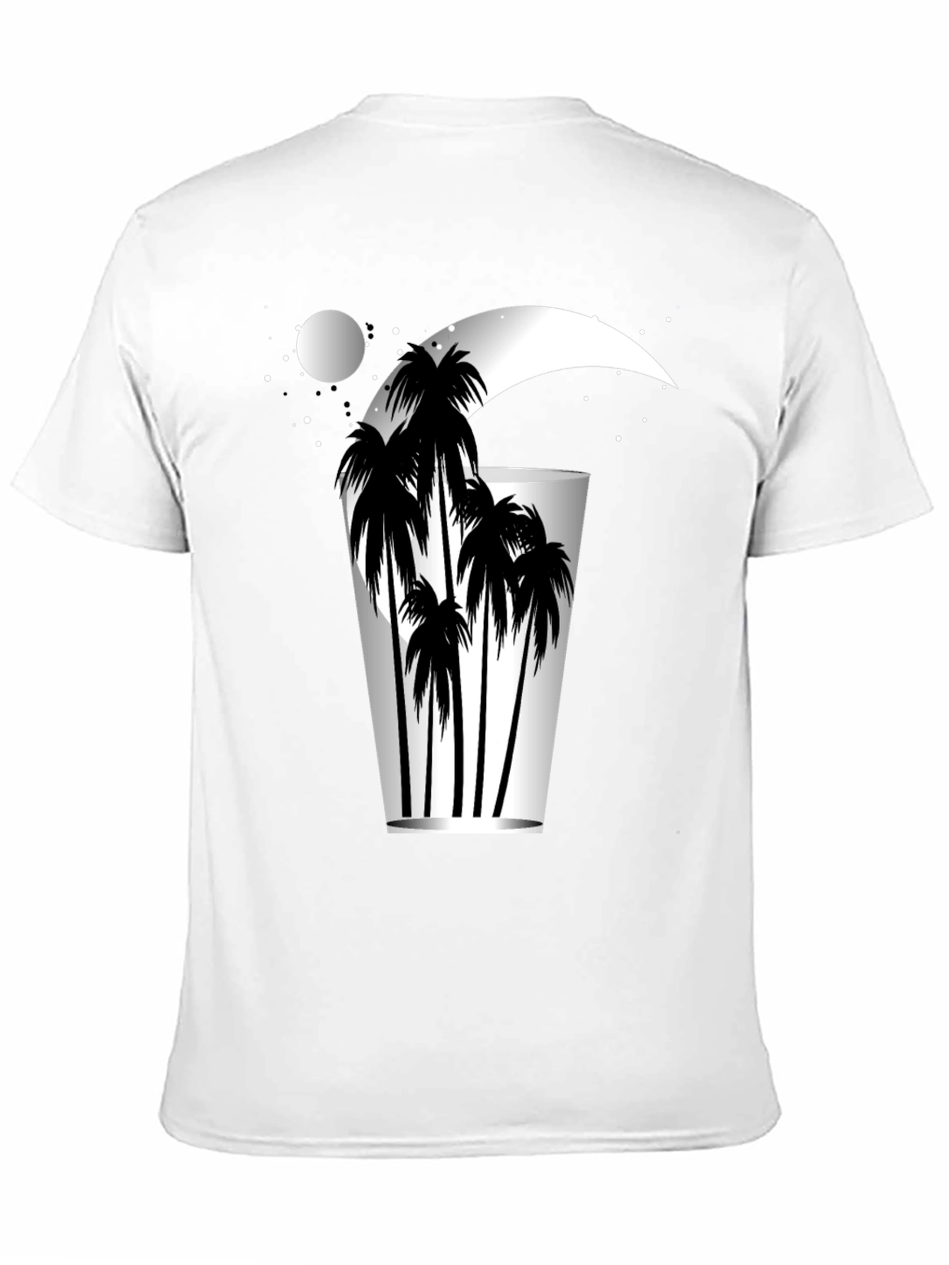 Tropical Moon Palm Tree Graphic Tee - Relaxed Fit