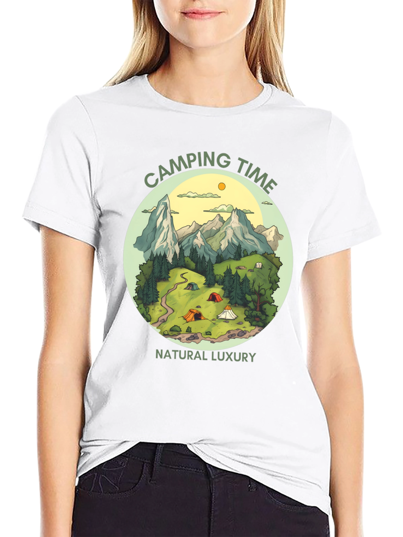 Camping Time Natural Luxury Graphic Tee