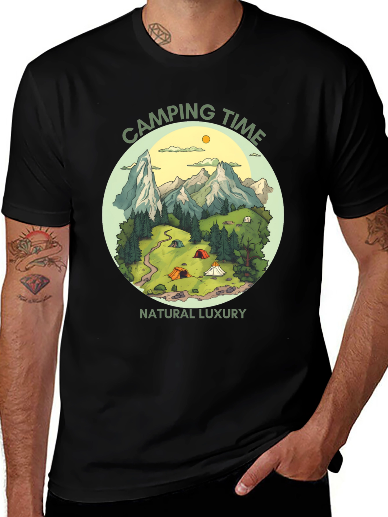 Camping Time Natural Luxury Graphic Tee