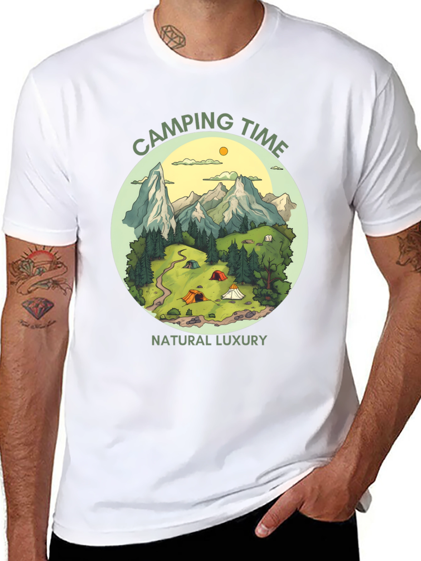 Camping Time Natural Luxury Graphic Tee