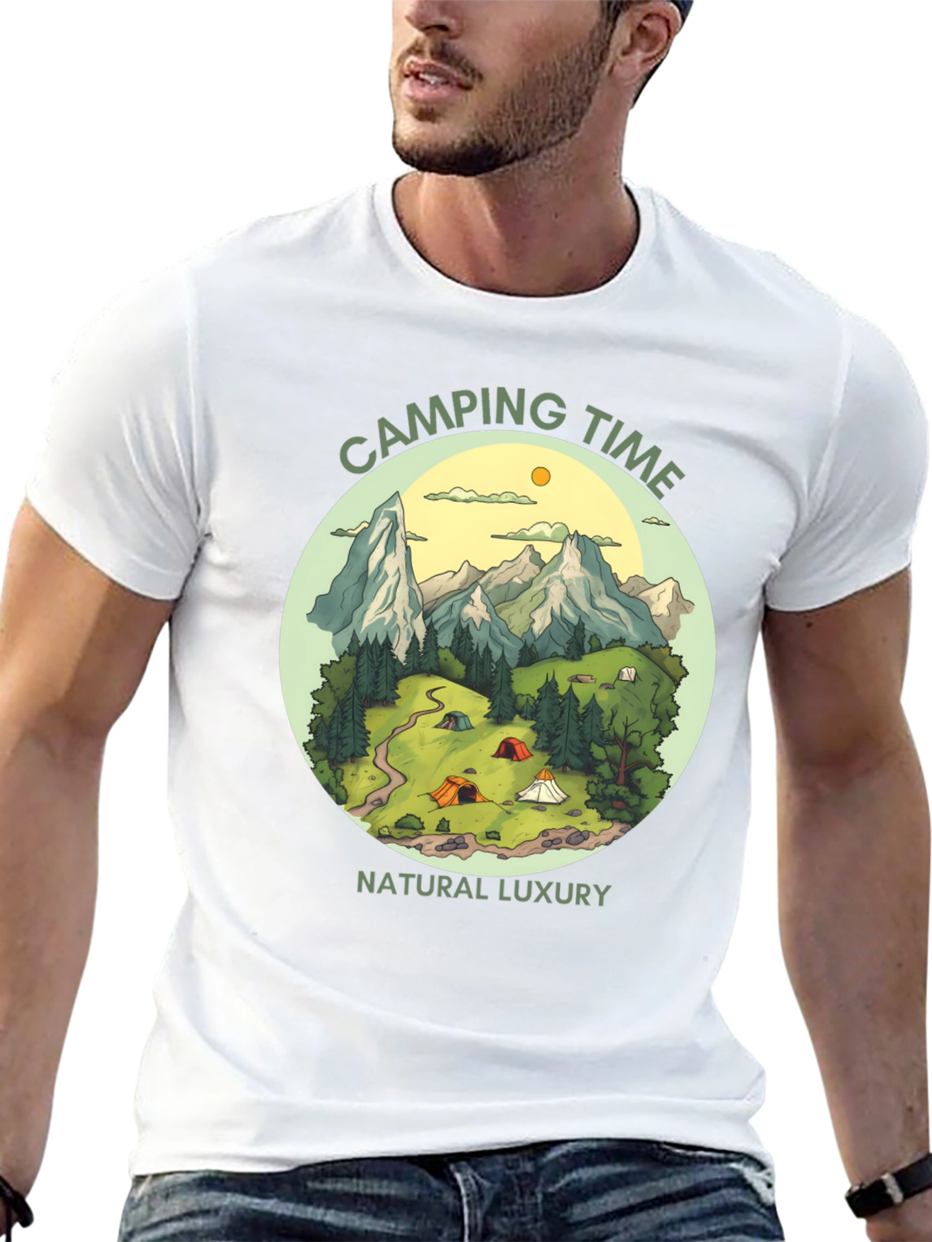 Camping Time Natural Luxury Graphic Tee