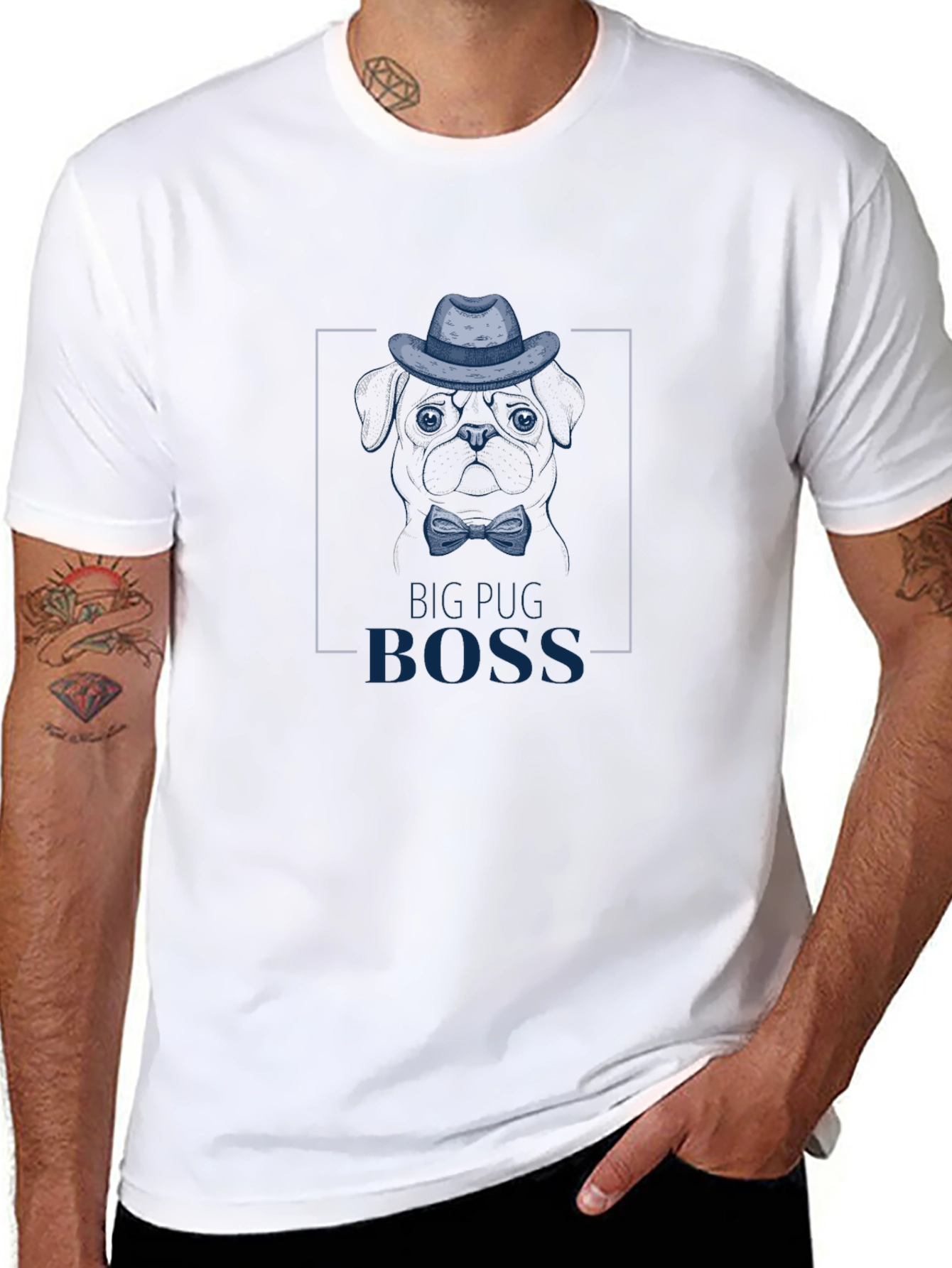 Big Pug Boss Graphic T-Shirt
