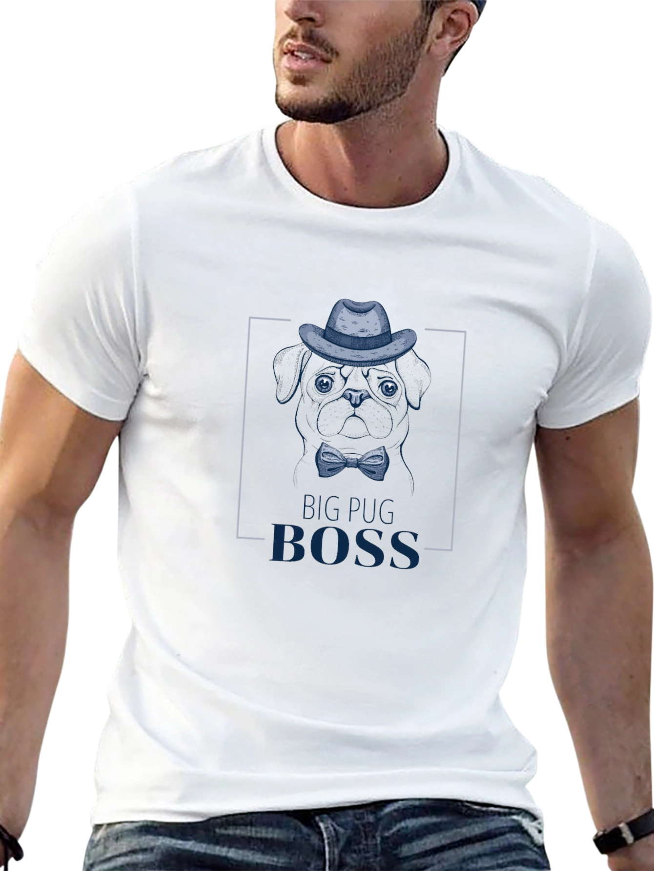 Big Pug Boss Graphic T-Shirt