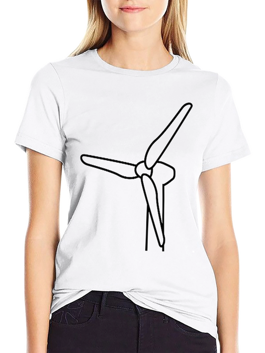 Wind Turbine Graphic Tee - Sustainable Energy Shirt