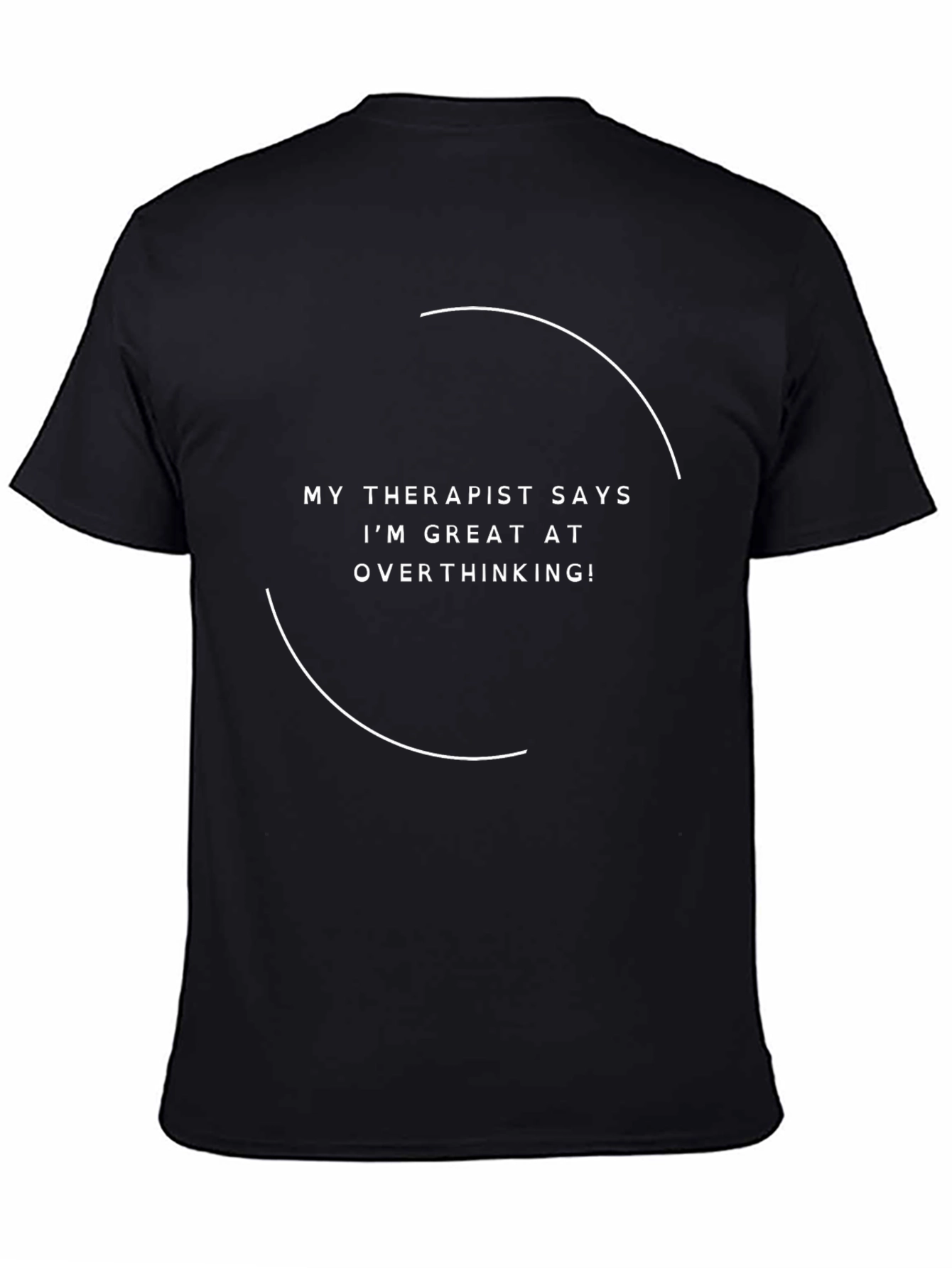 Therapist Overthinking Graphic Tee - Black
