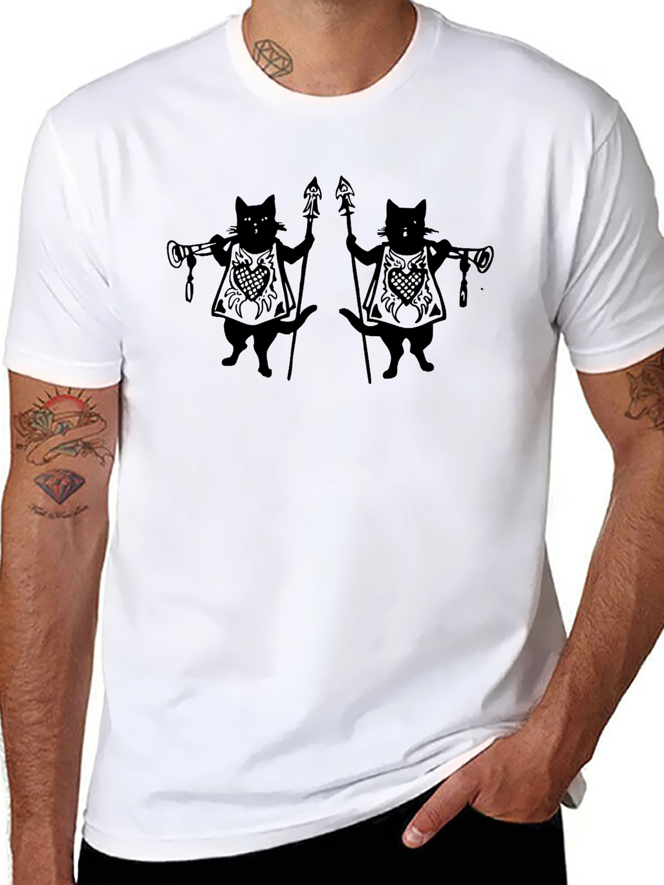 Black Cat Samurai Graphic Tee