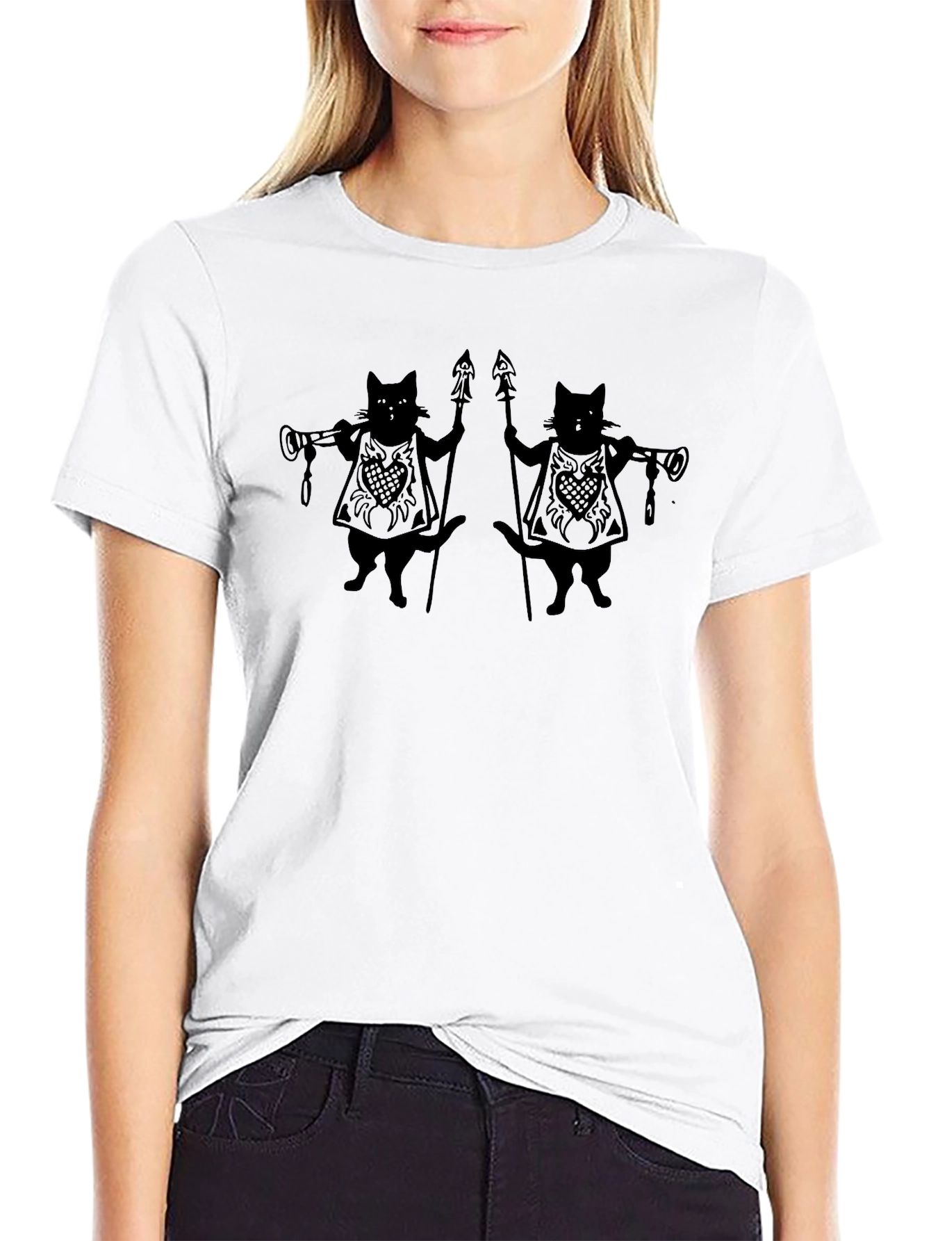 Black Cat Samurai Graphic Tee