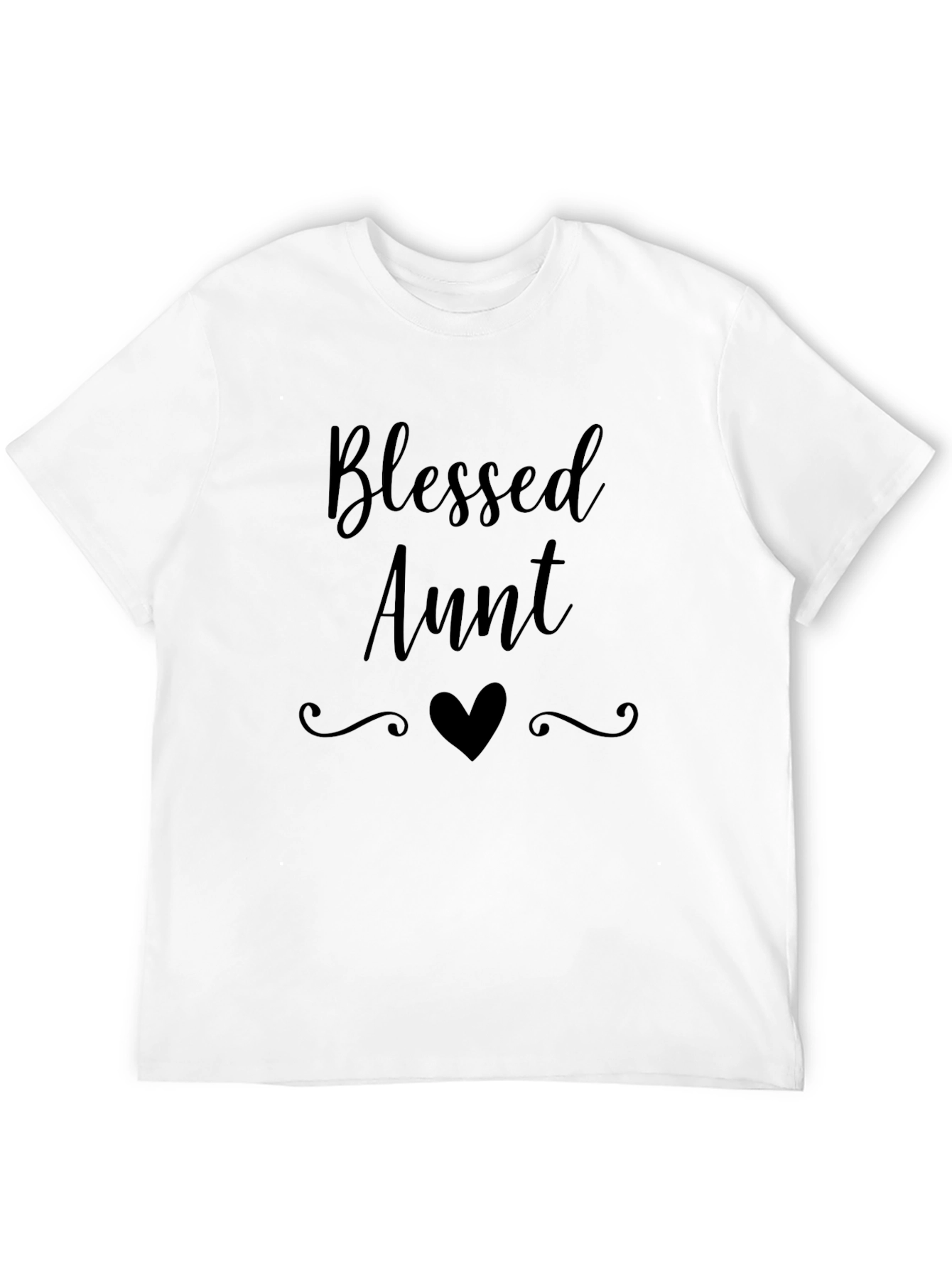 Blessed Aunt T-Shirt - Black Crew Neck