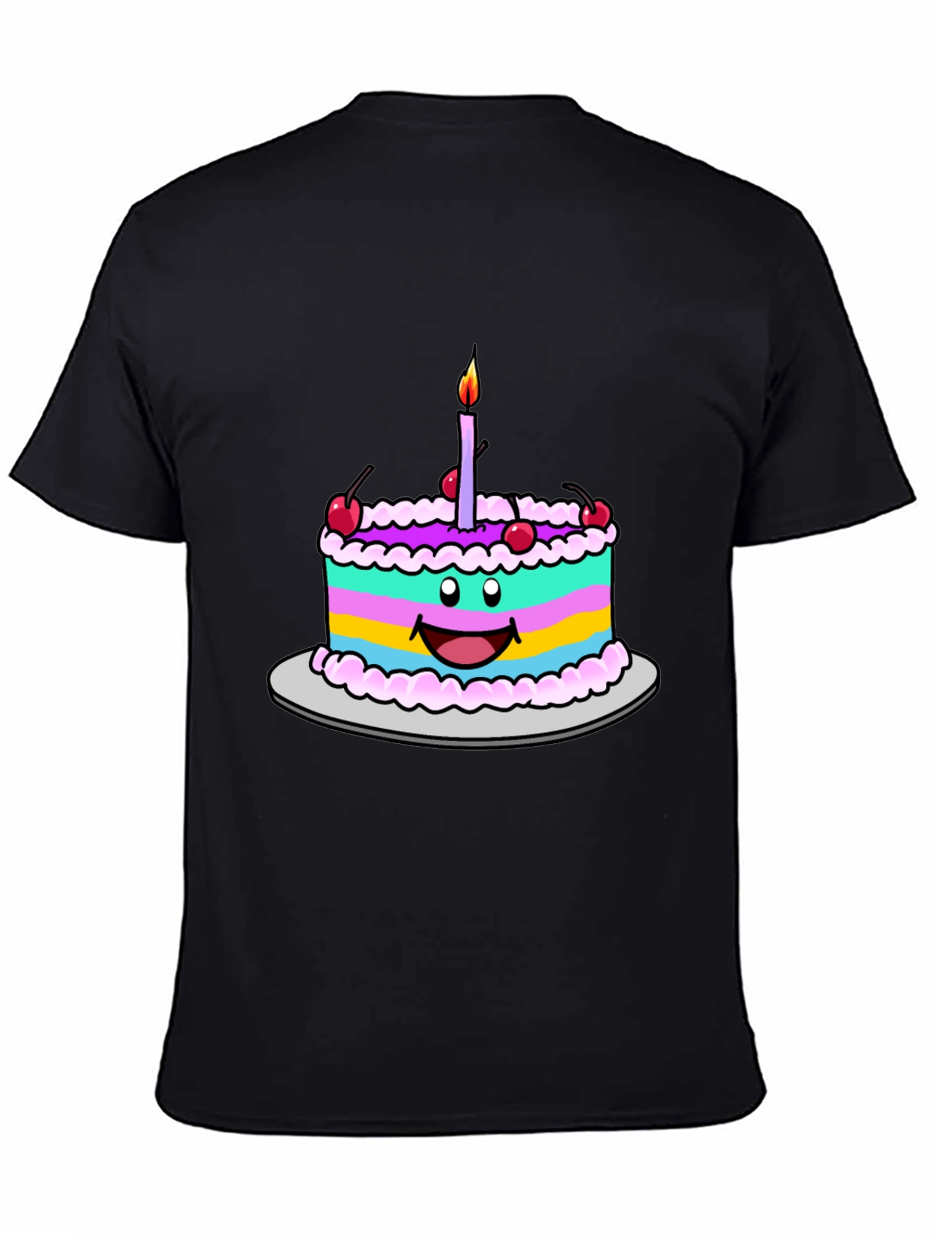 Cartoon Birthday Cake T-Shirt