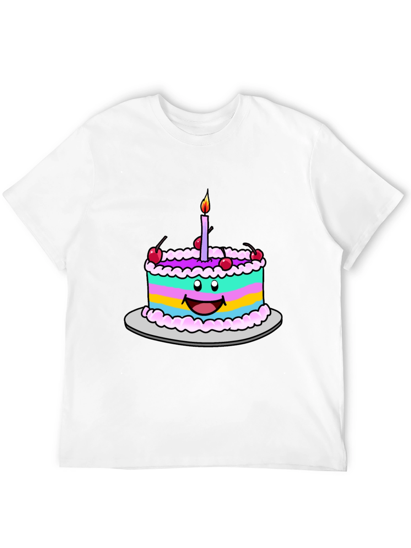 Cartoon Birthday Cake T-Shirt