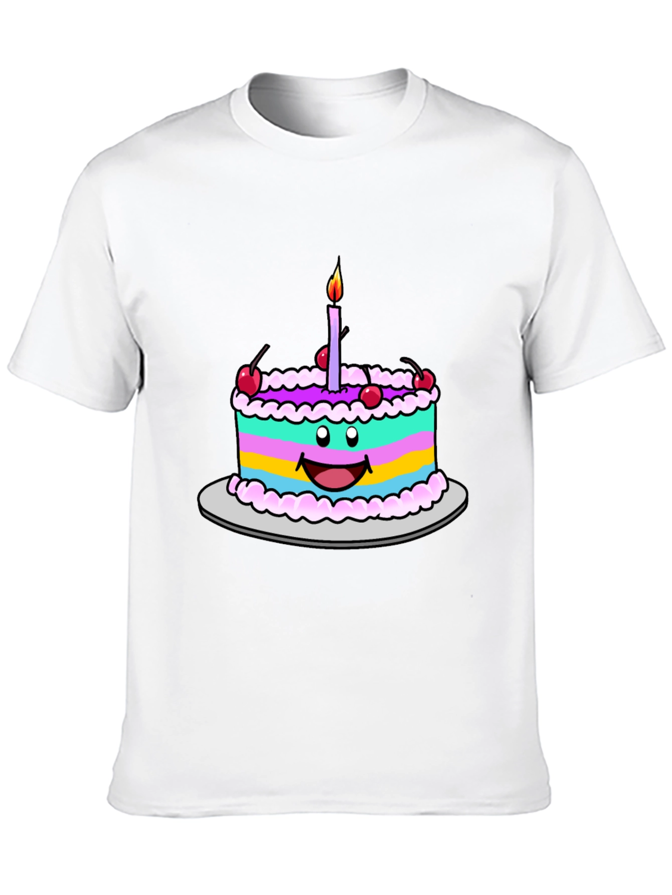 Cartoon Birthday Cake T-Shirt