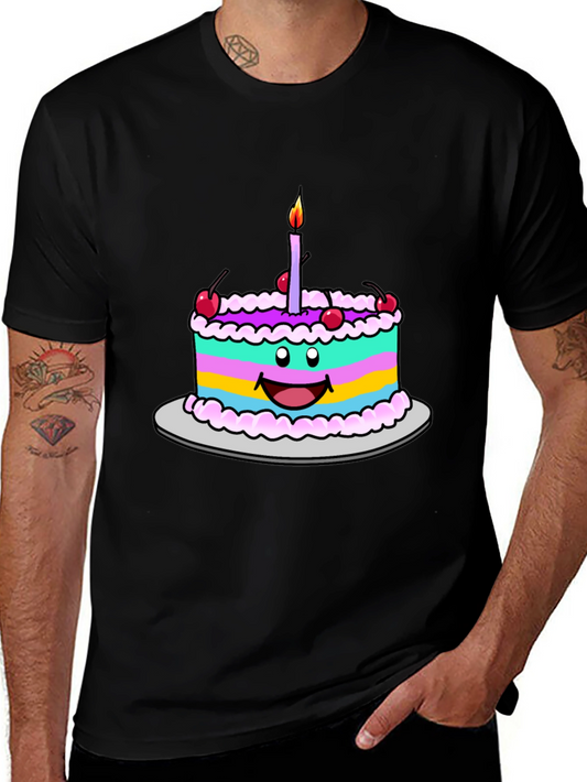 Cartoon Birthday Cake T-Shirt
