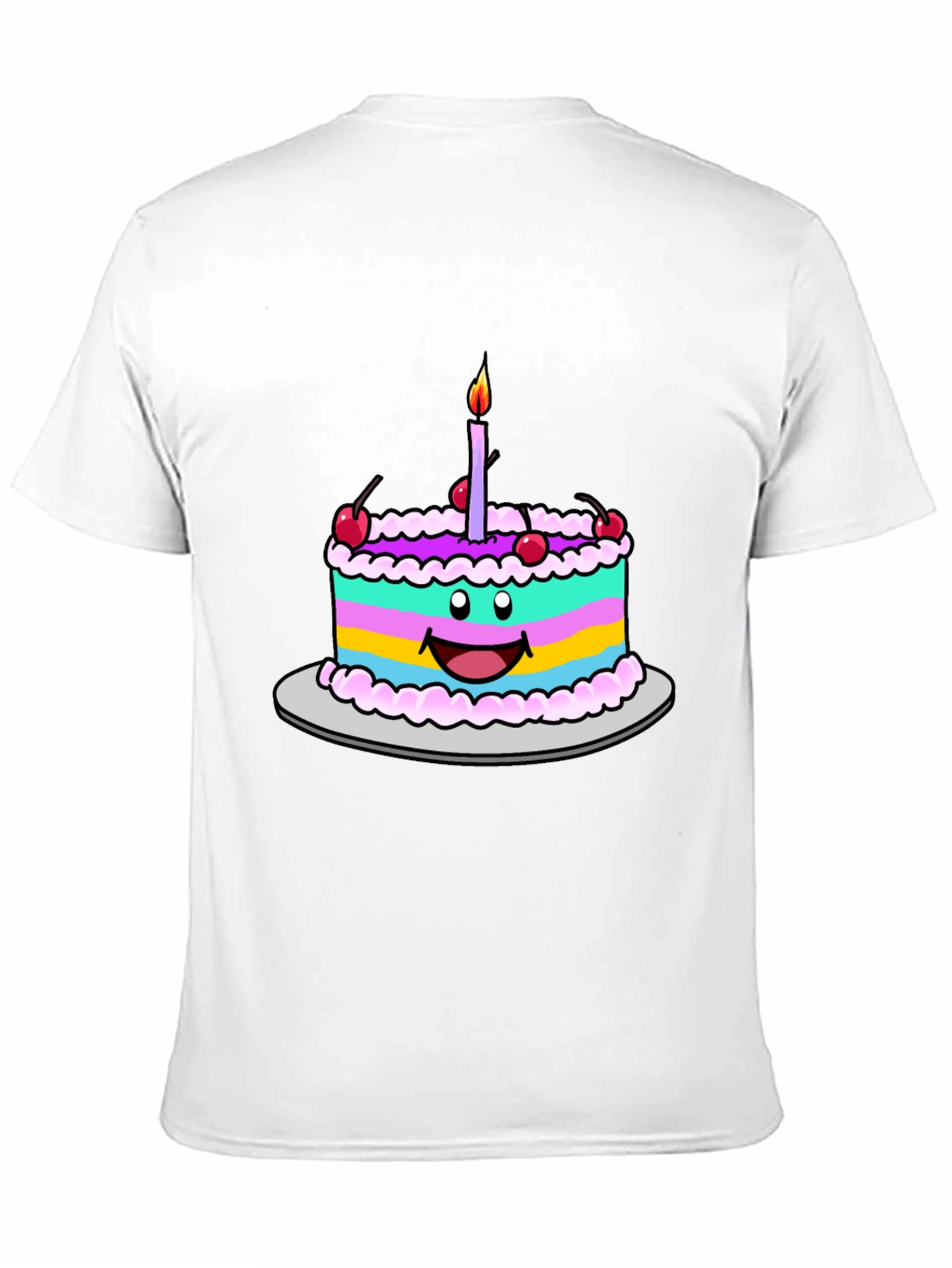 Cartoon Birthday Cake T-Shirt