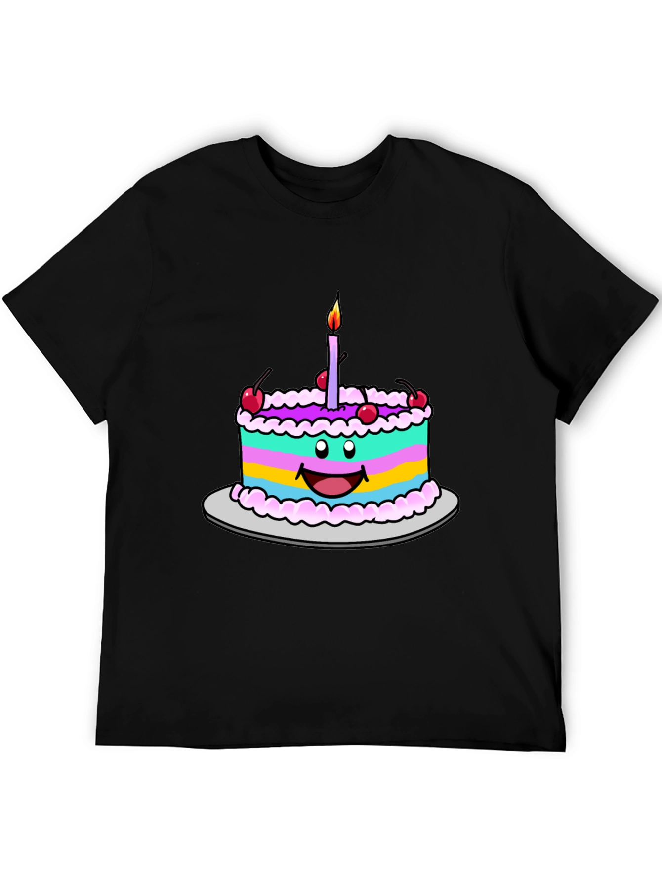 Cartoon Birthday Cake T-Shirt