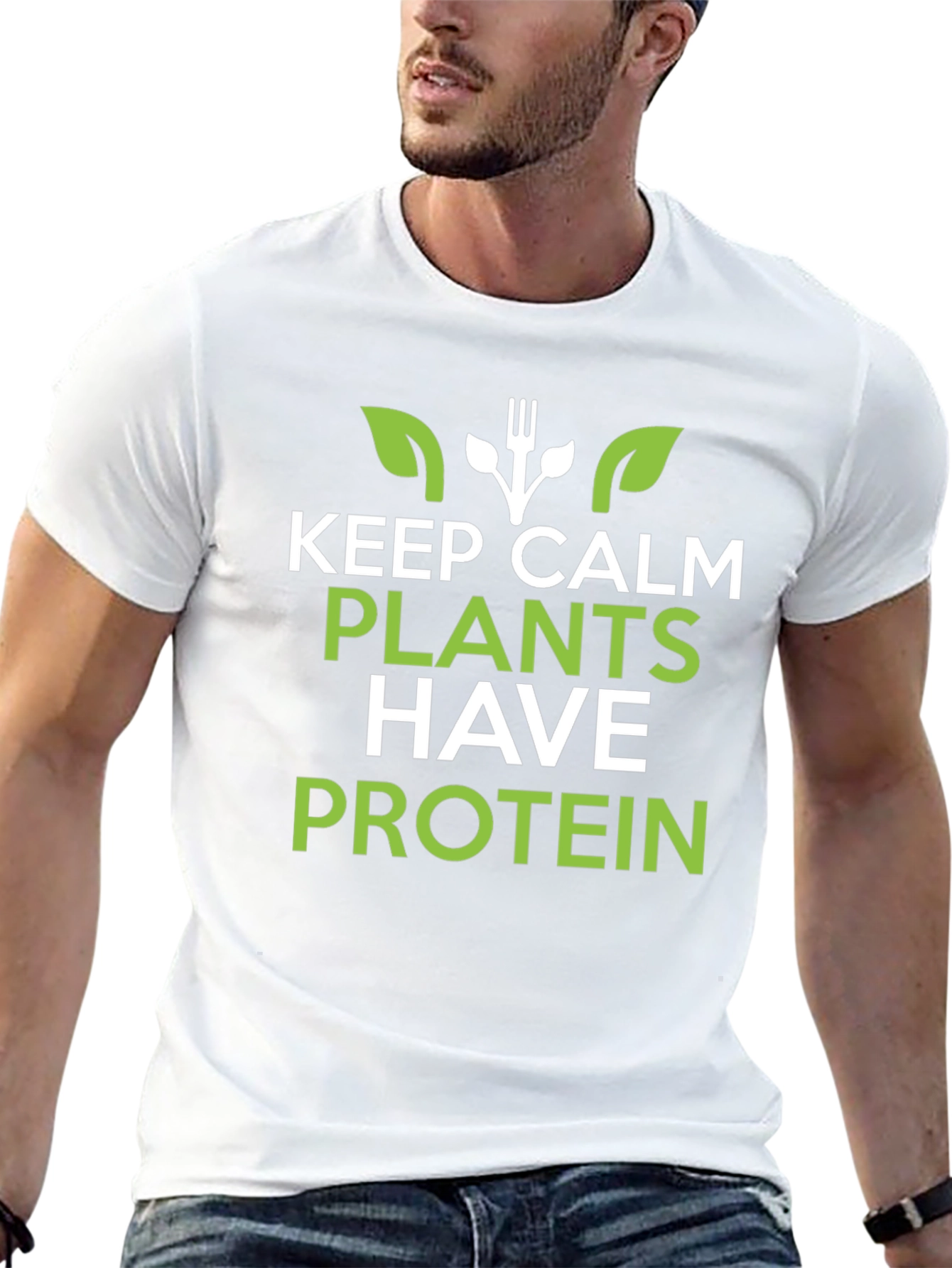 Vegan Protein T-Shirt: Keep Calm Plants Have Protein