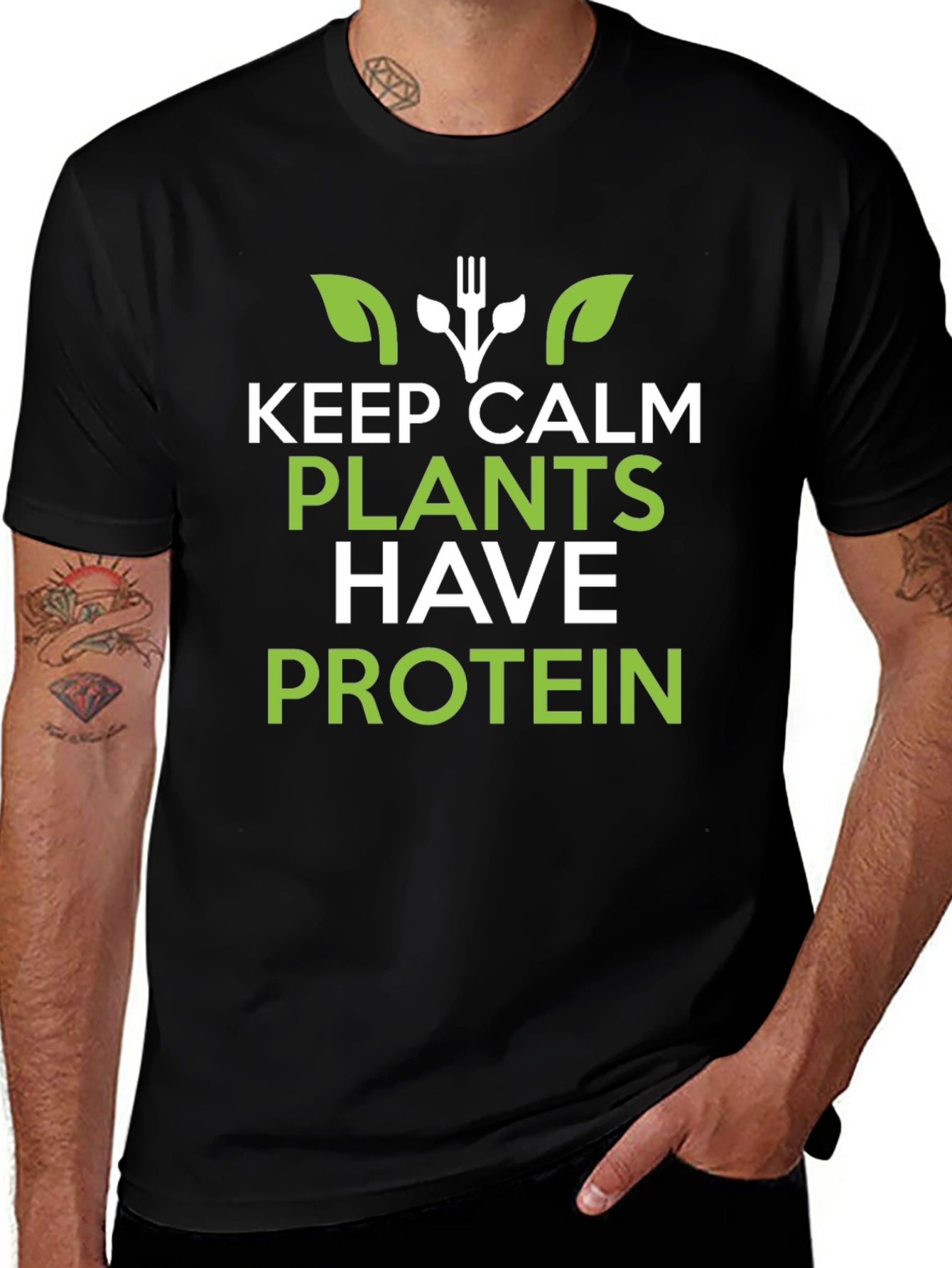 Vegan Protein T-Shirt: Keep Calm Plants Have Protein