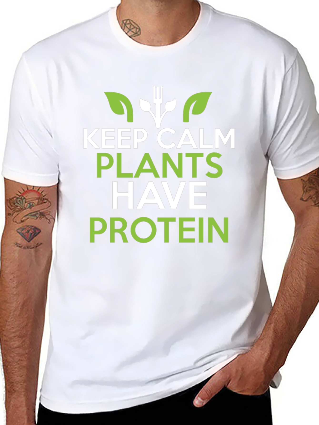 Vegan Protein T-Shirt: Keep Calm Plants Have Protein