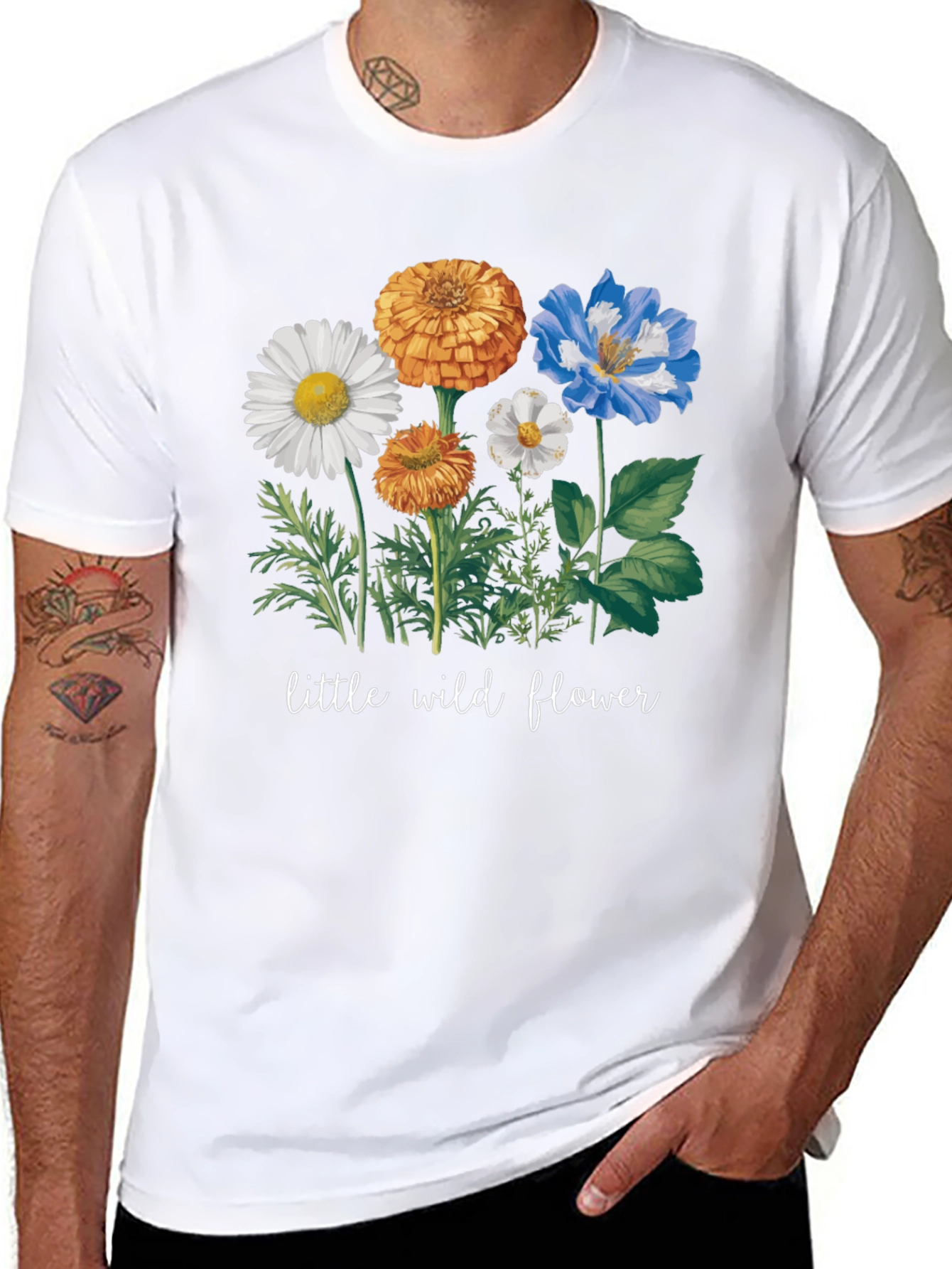 Wildflower Graphic Tee - Soft Cotton Casual Wear