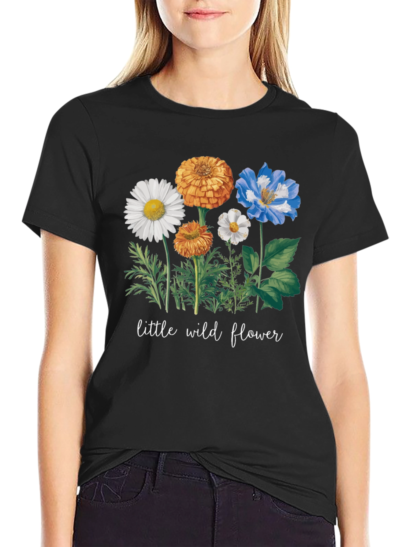 Wildflower Graphic Tee - Soft Cotton Casual Wear
