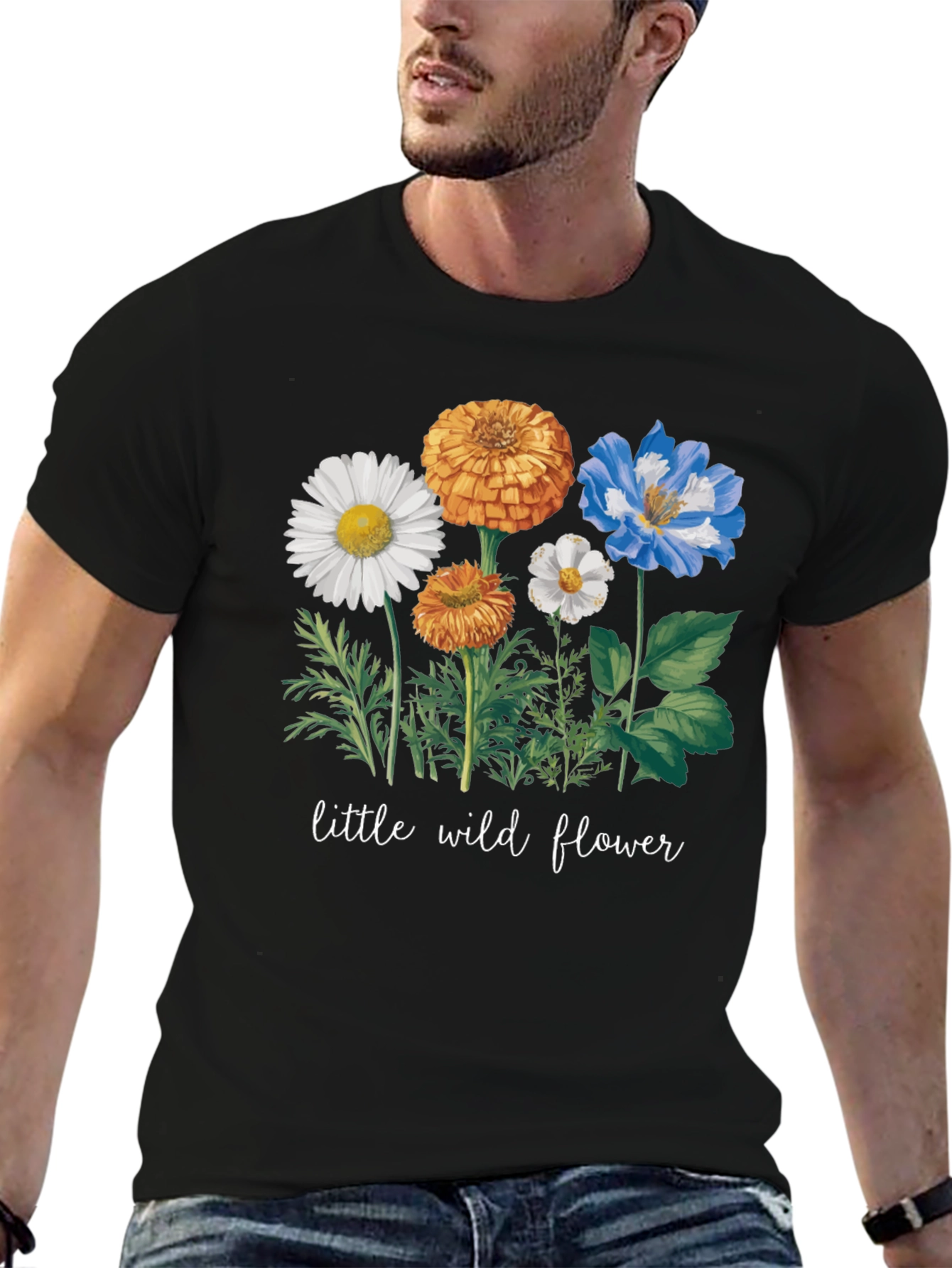 Wildflower Graphic Tee - Soft Cotton Casual Wear