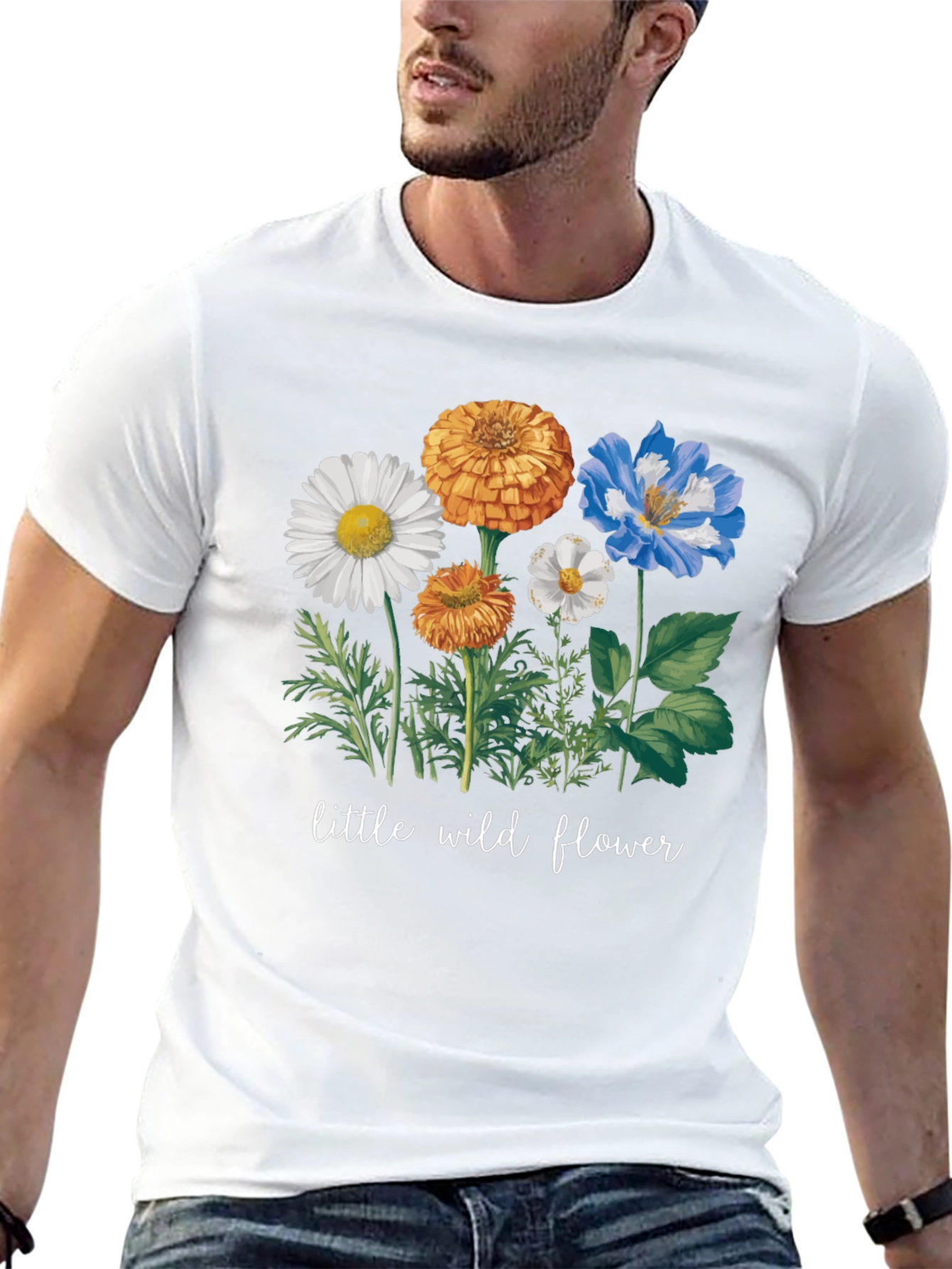 Wildflower Graphic Tee - Soft Cotton Casual Wear