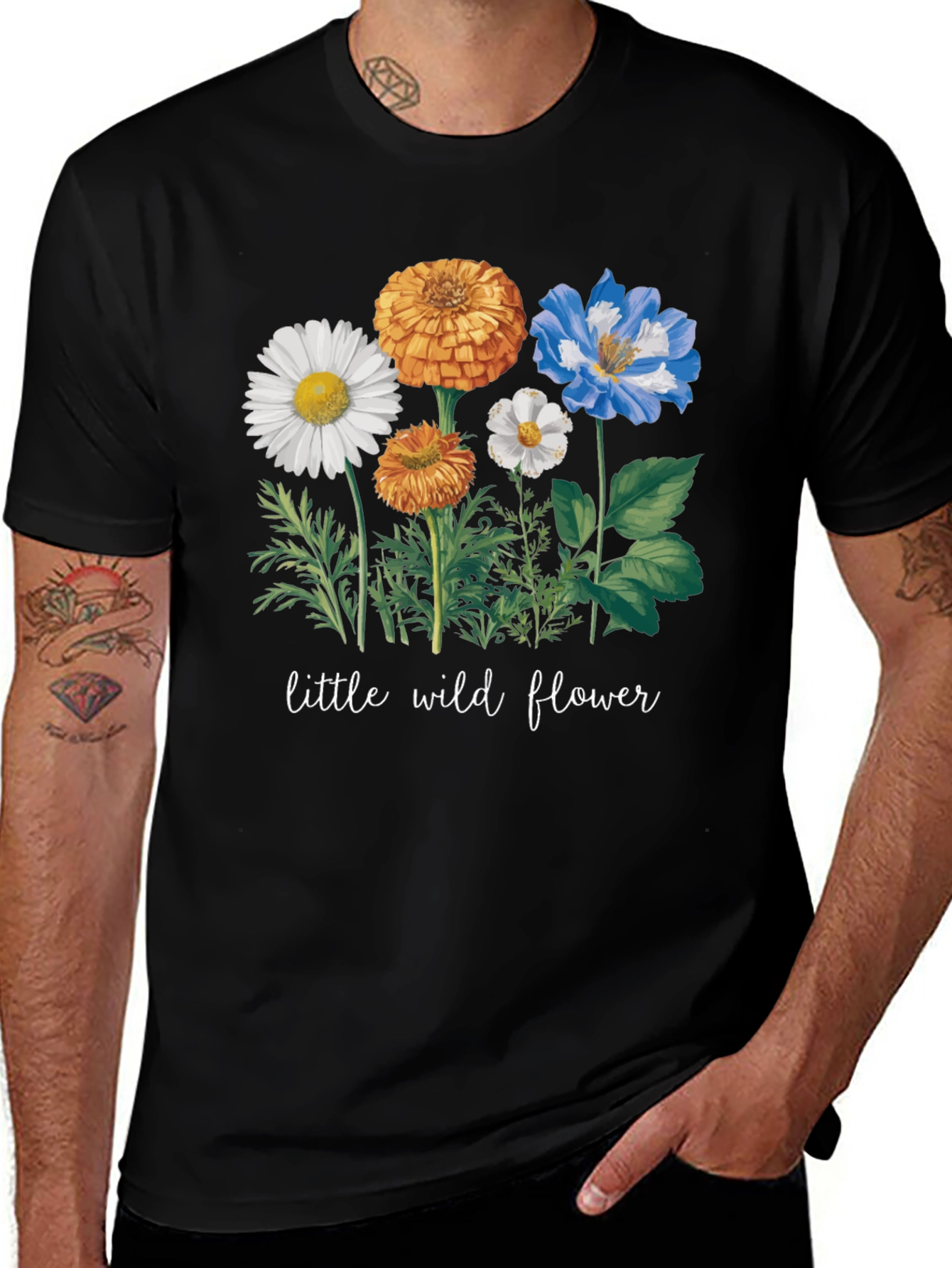 Wildflower Graphic Tee - Soft Cotton Casual Wear