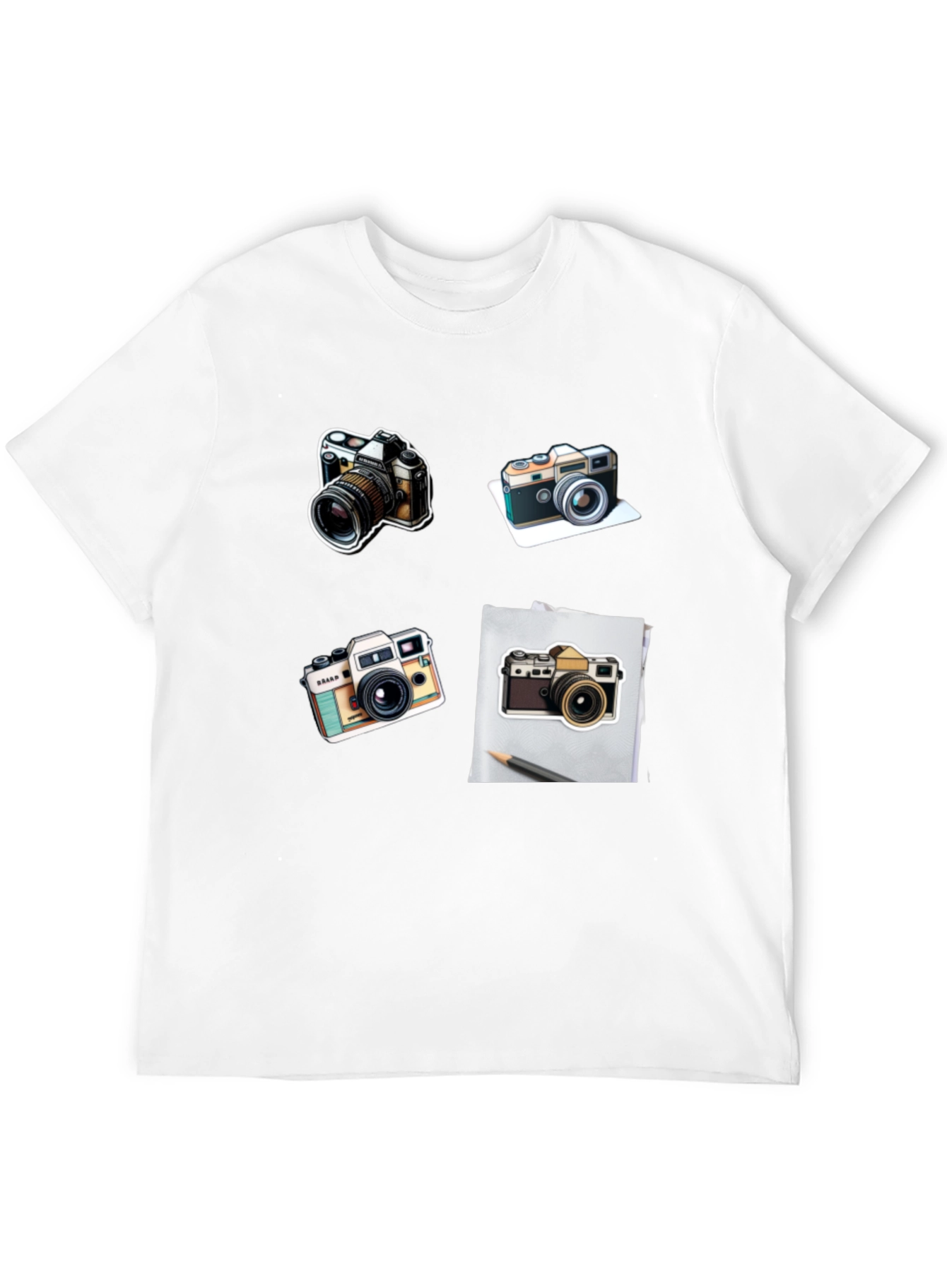 Camera Print Black T-Shirt