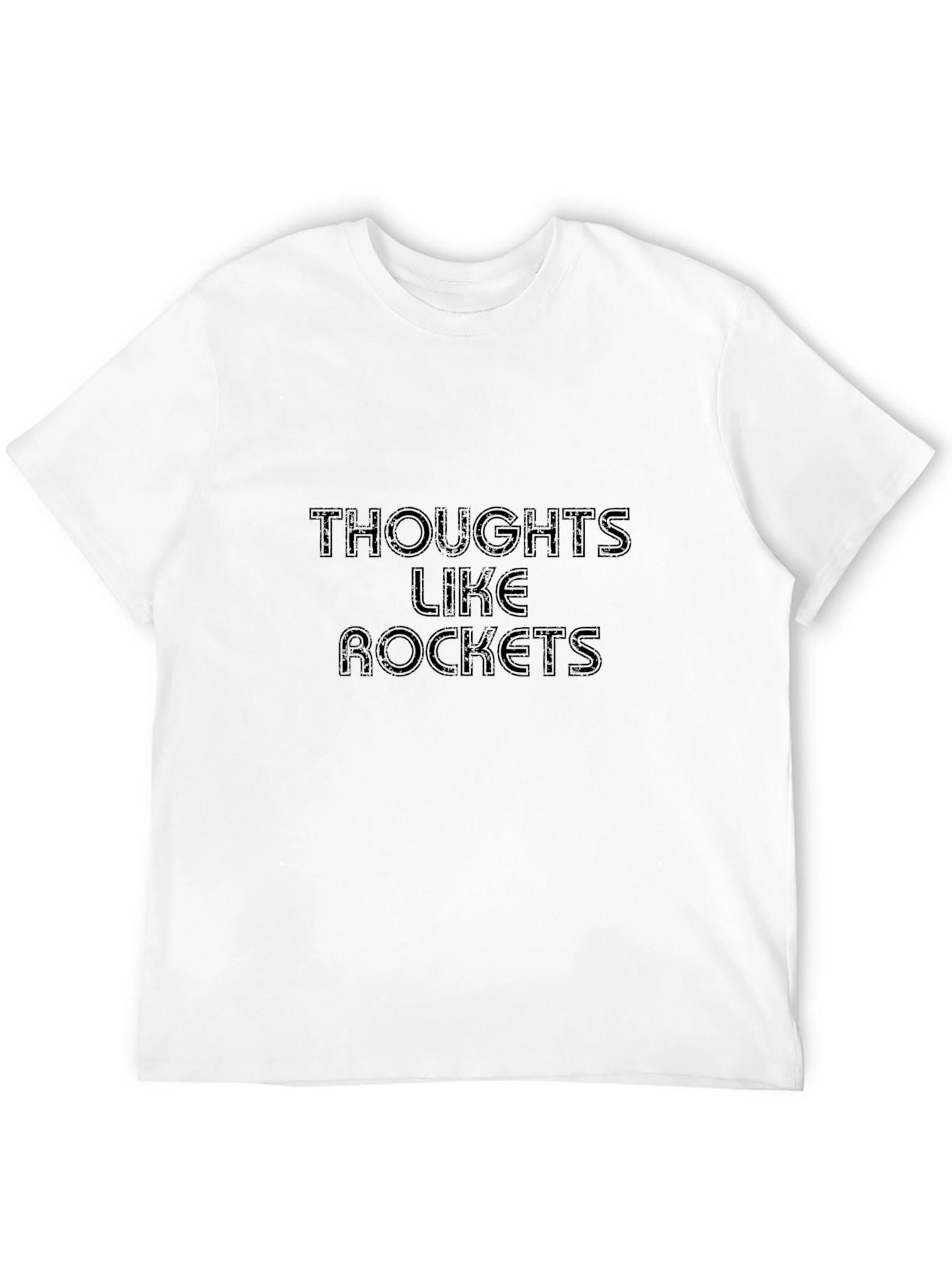 Thoughts Like Rockets Graphic Tee - Black Casual Shirt