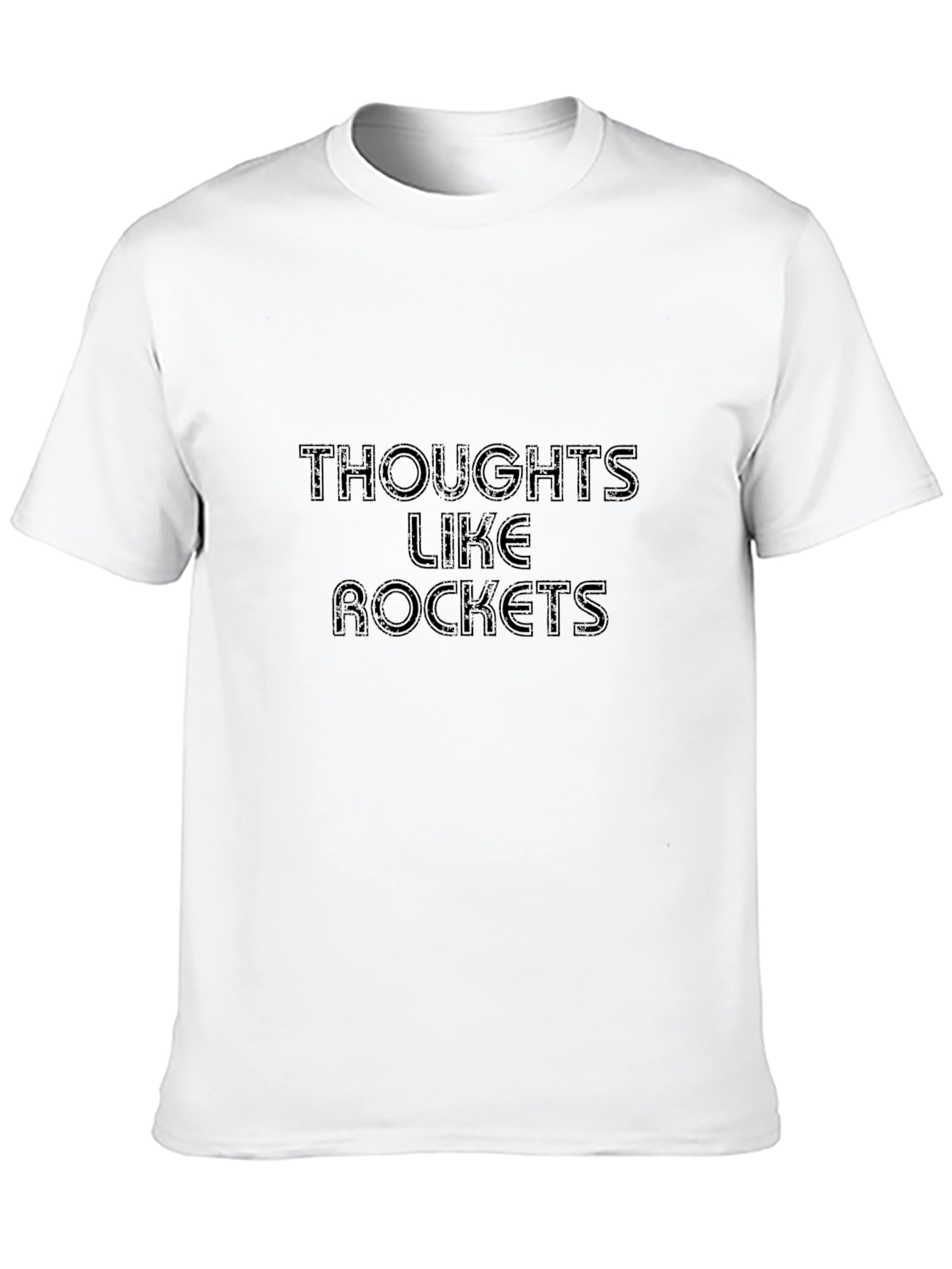 Thoughts Like Rockets Graphic Tee - Black Casual Shirt