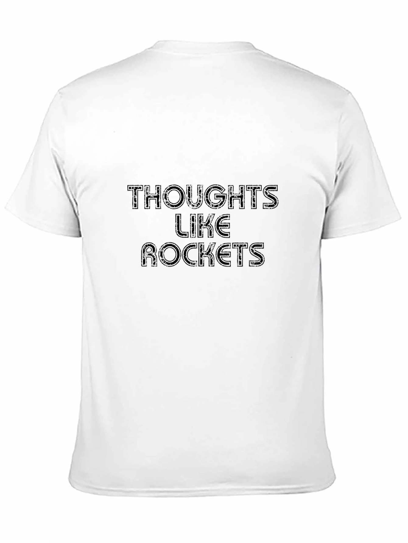 Thoughts Like Rockets Graphic Tee - Black Casual Shirt