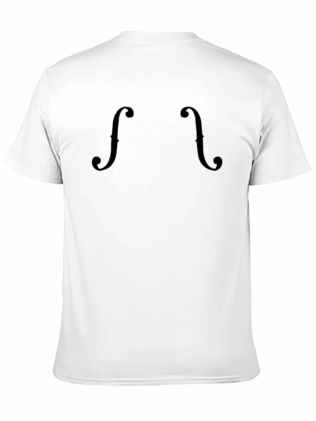 Stylish Black Violin F-Hole Graphic Tee