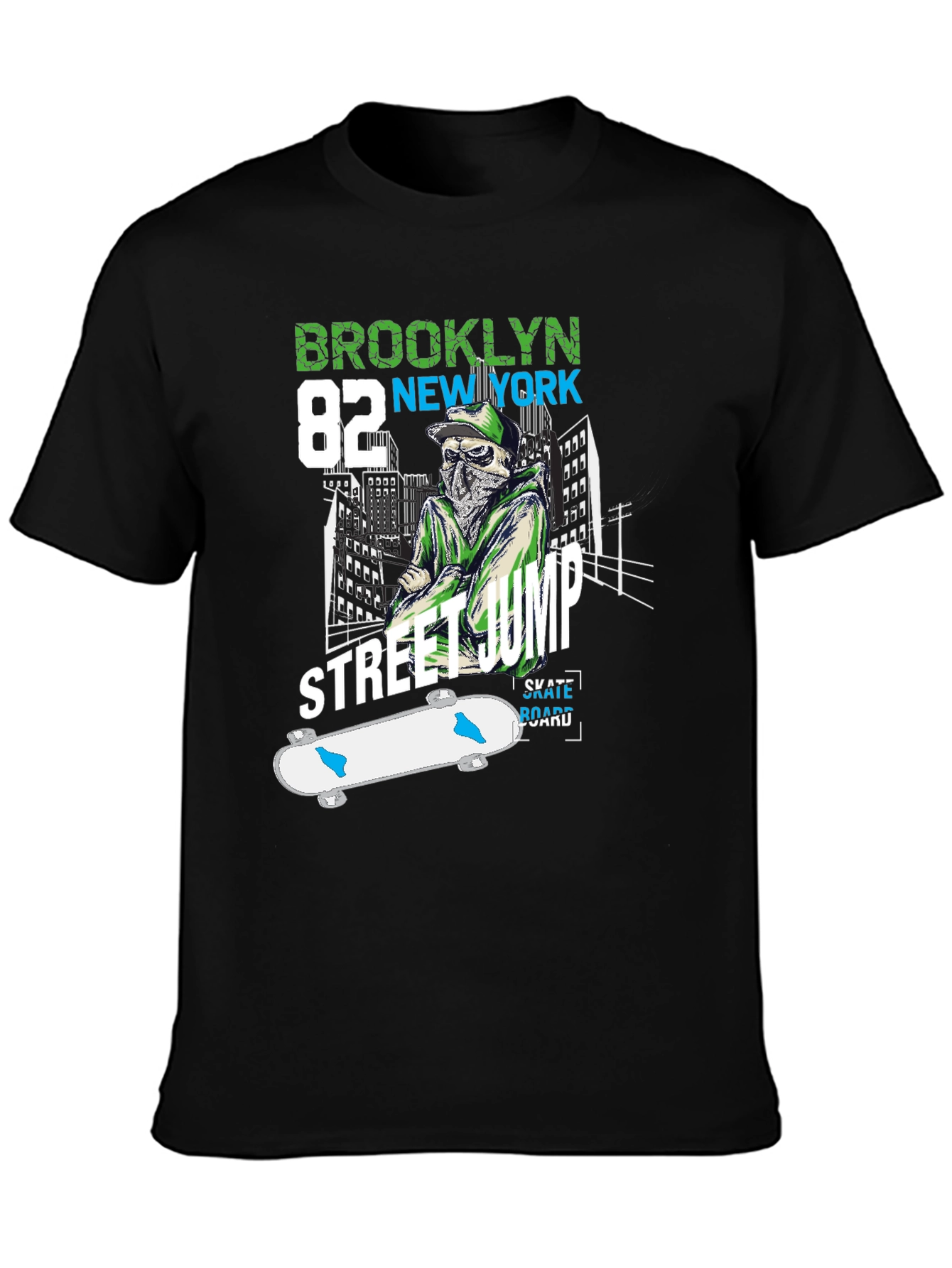 Brooklyn Street Jump Skateboard T-Shirt