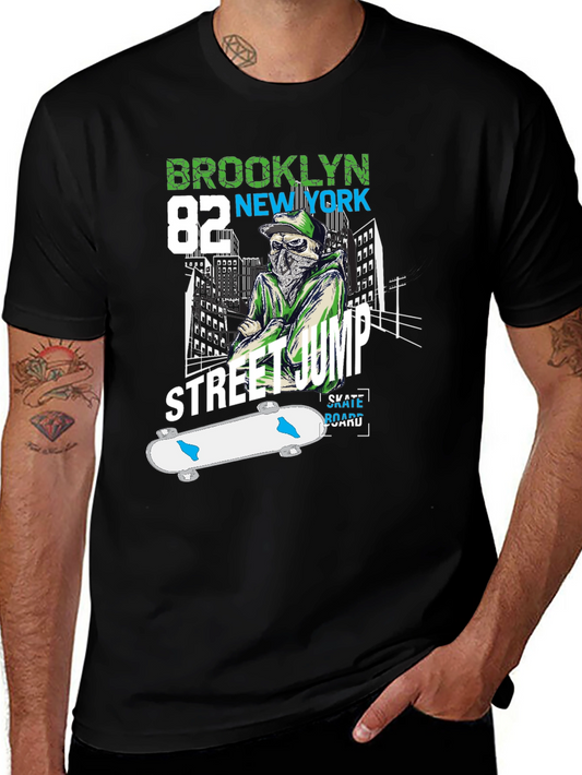 Brooklyn Street Jump Skateboard T-Shirt