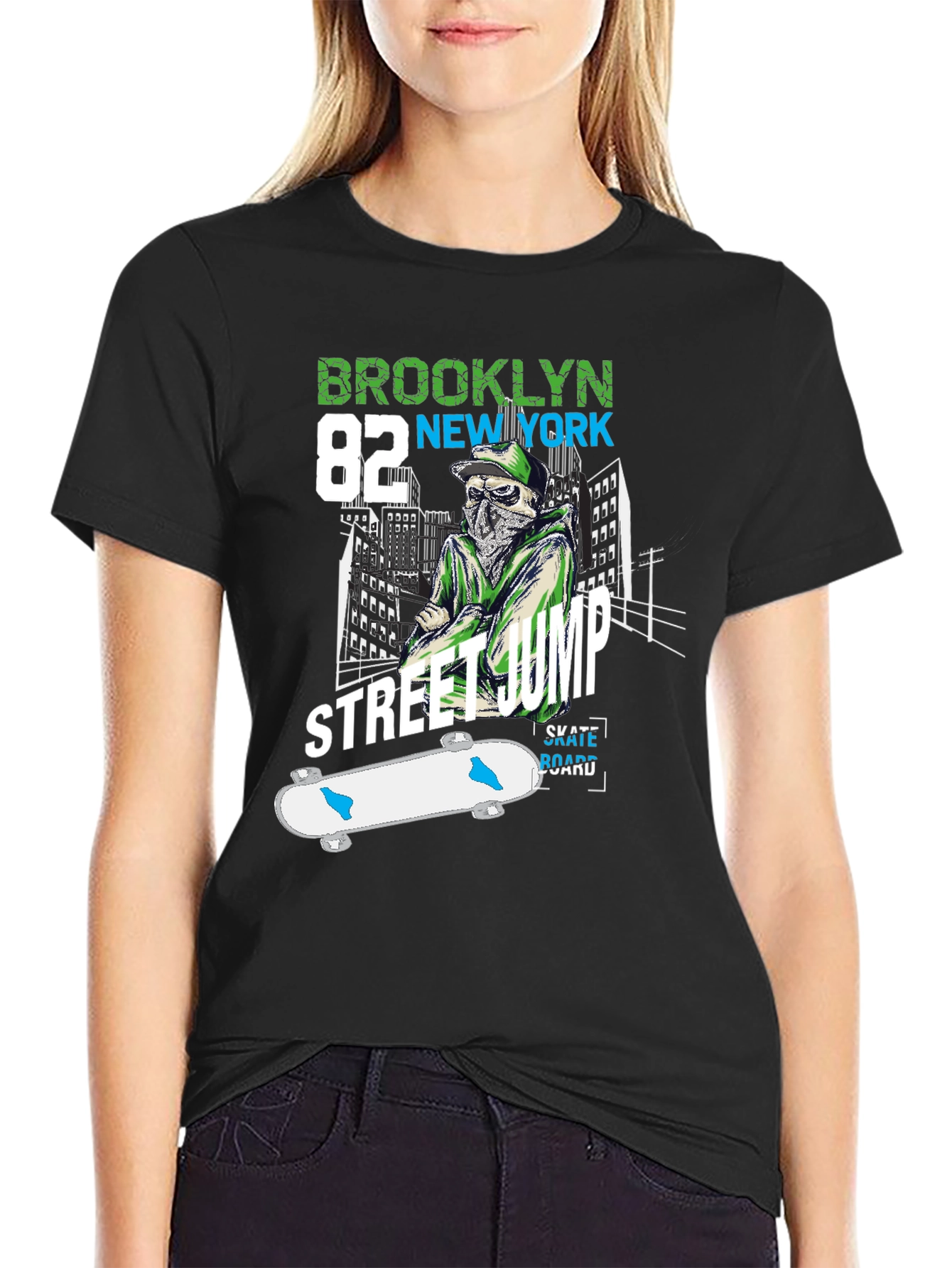 Brooklyn Street Jump Skateboard T-Shirt