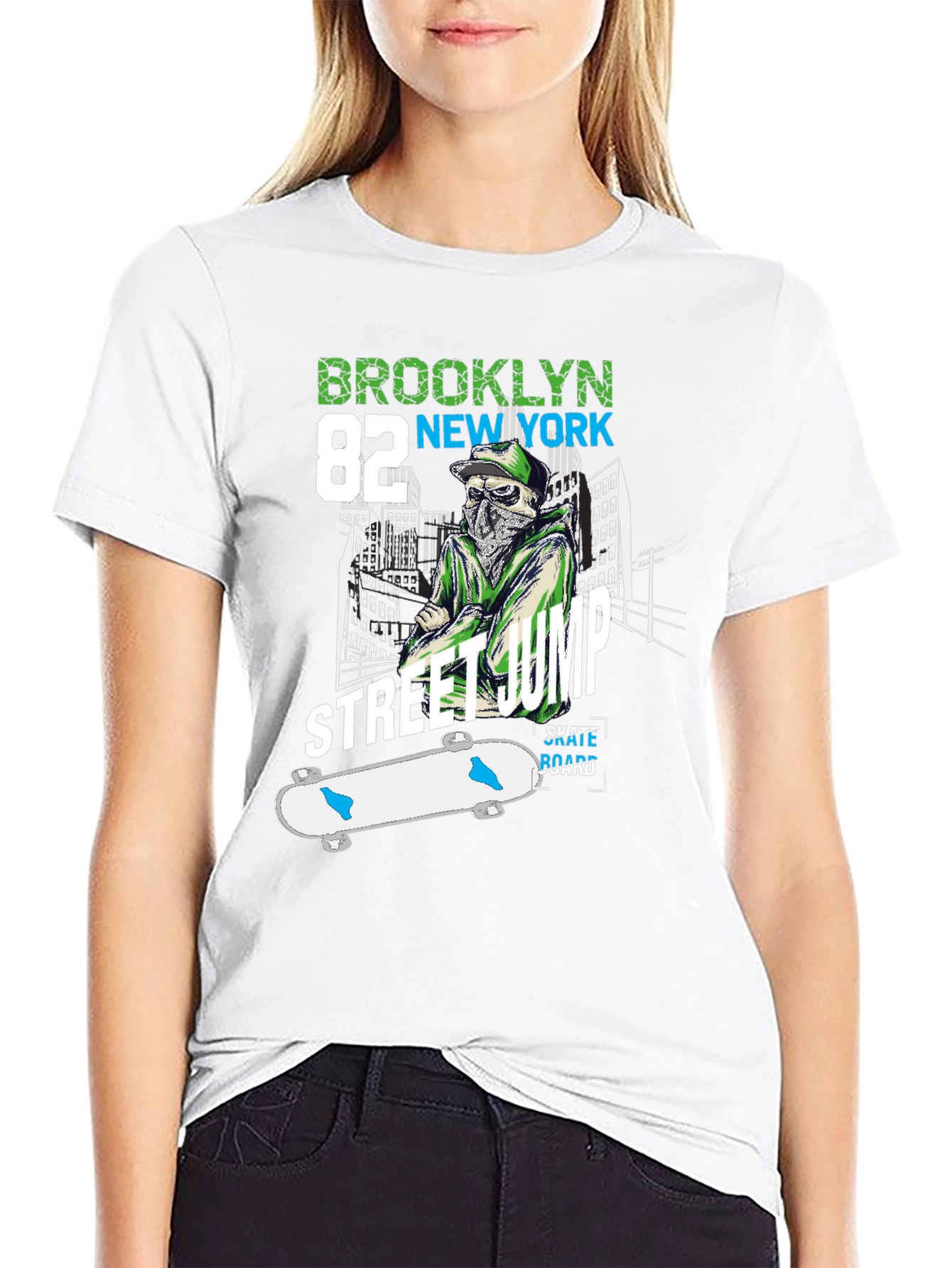 Brooklyn Street Jump Skateboard T-Shirt