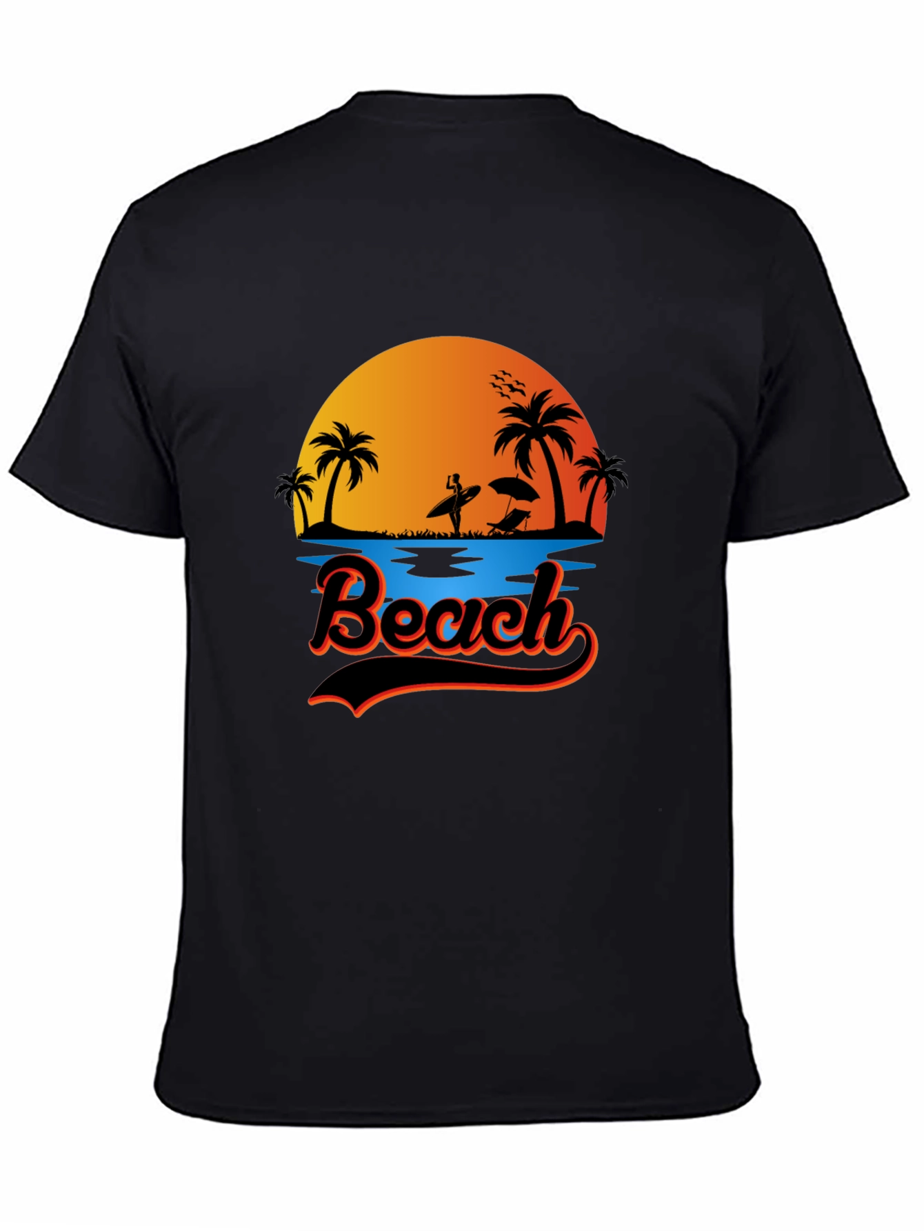 Beach Sunset Graphic Tee - Summer Vibes