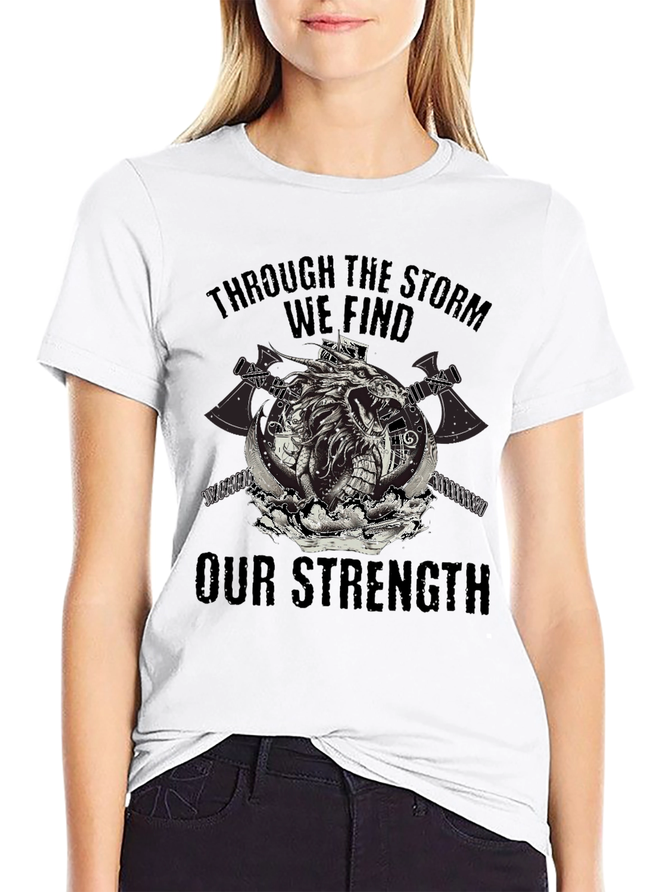 Through The Storm Viking Graphic T-Shirt
