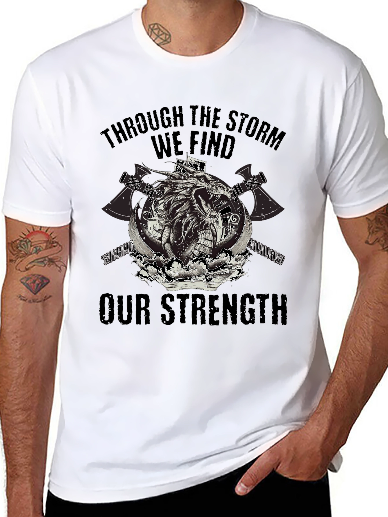 Through The Storm Viking Graphic T-Shirt