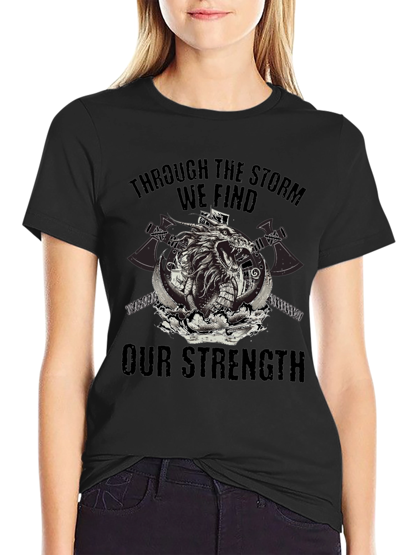 Through The Storm Viking Graphic T-Shirt