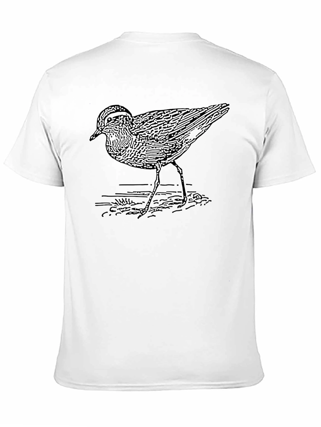 Bird Graphic Tee - Unisex Black Cotton T-Shirt