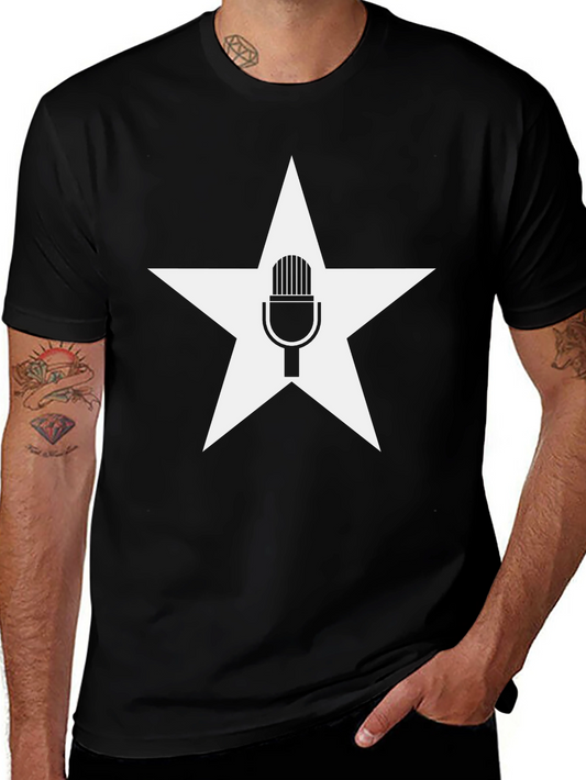 Star Microphone Black T-Shirt