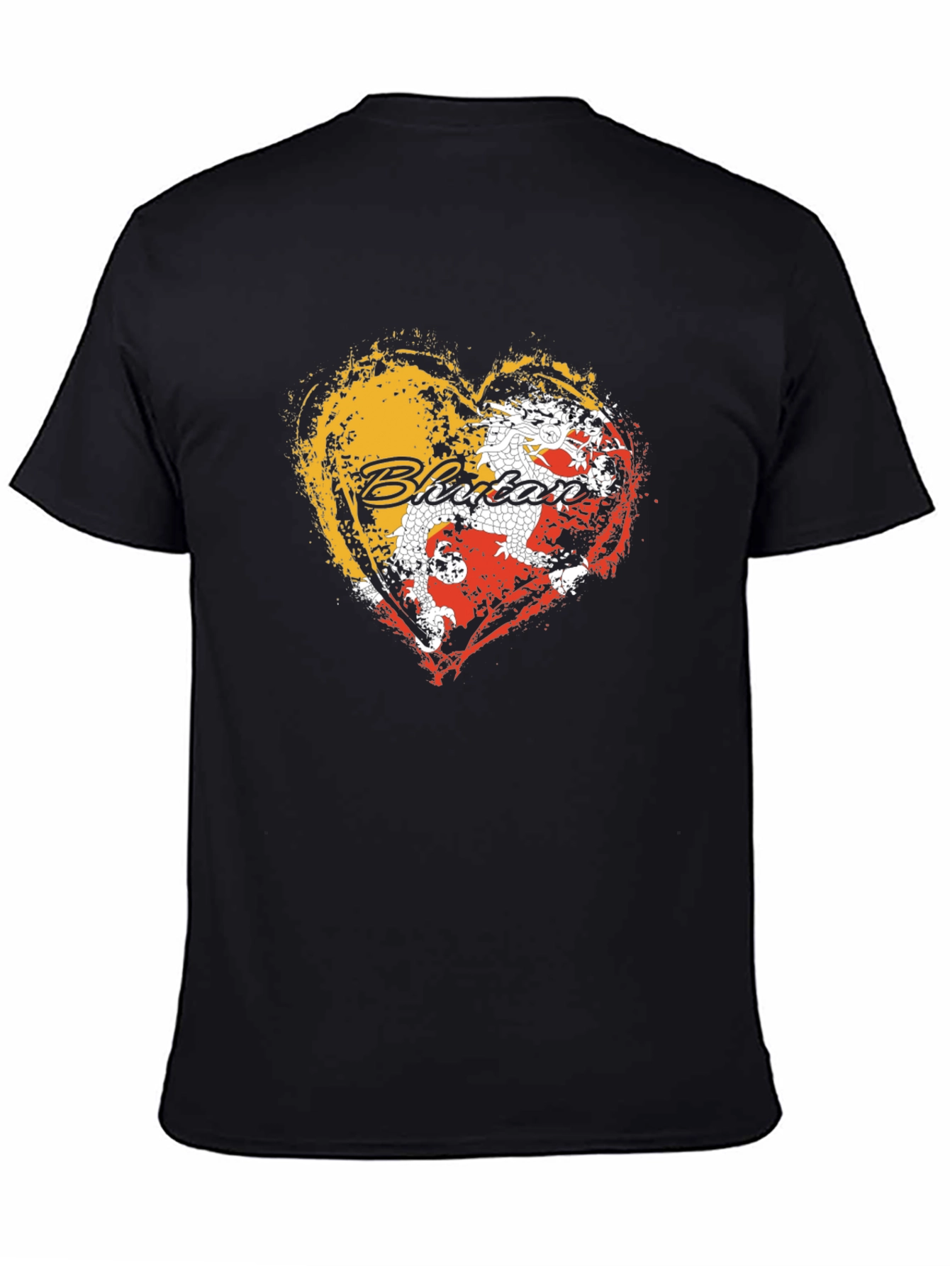 Bhutan Flag Heart T-Shirt