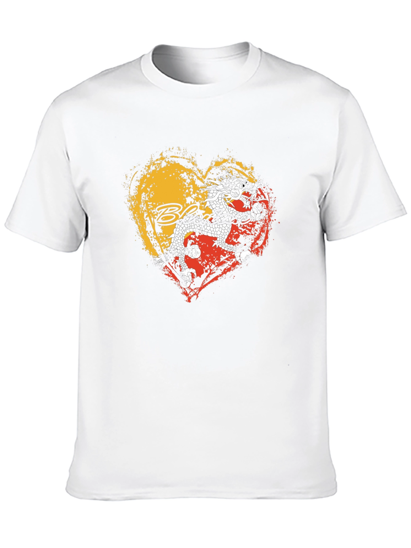 Bhutan Flag Heart T-Shirt