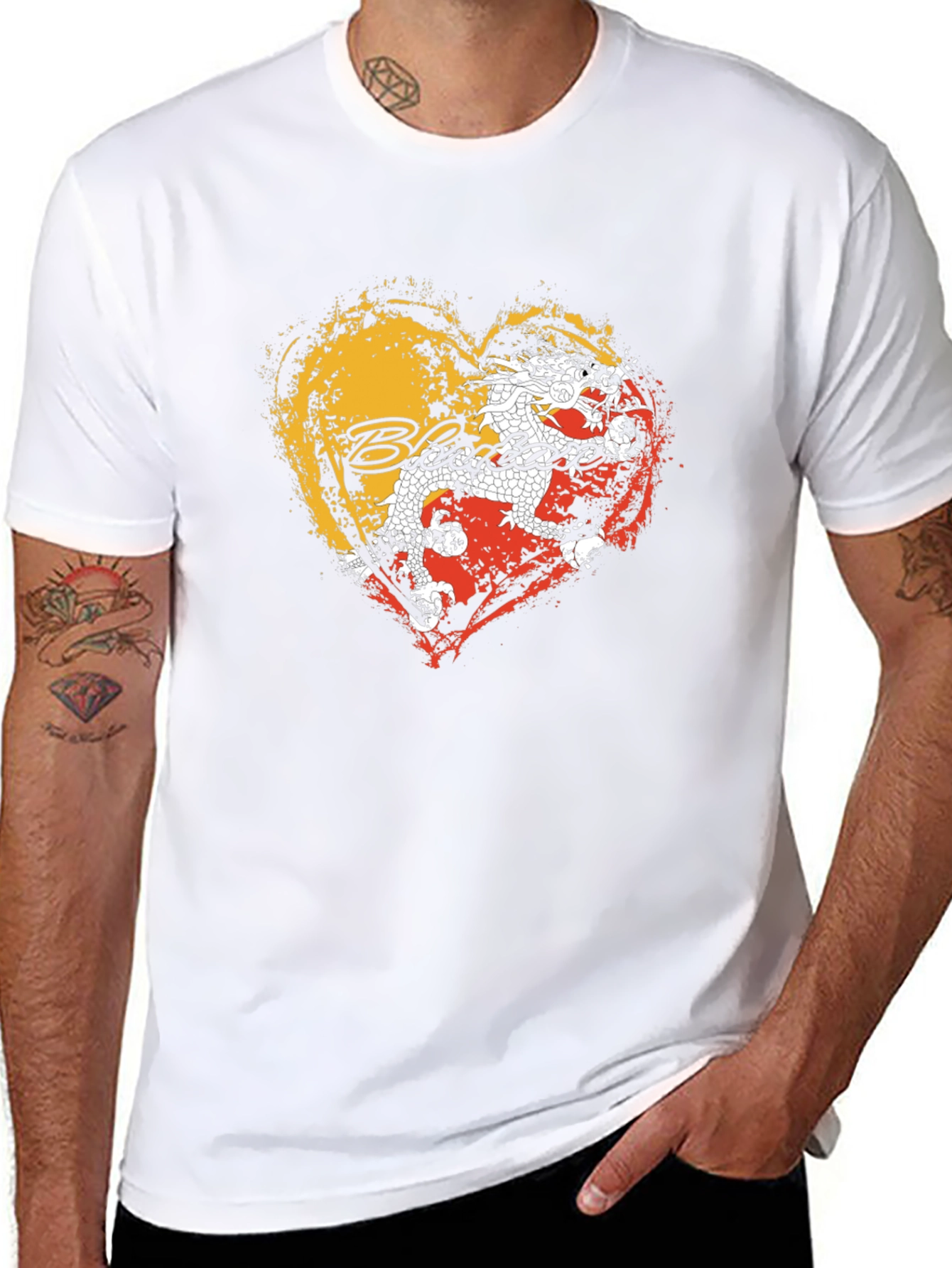 Bhutan Flag Heart T-Shirt