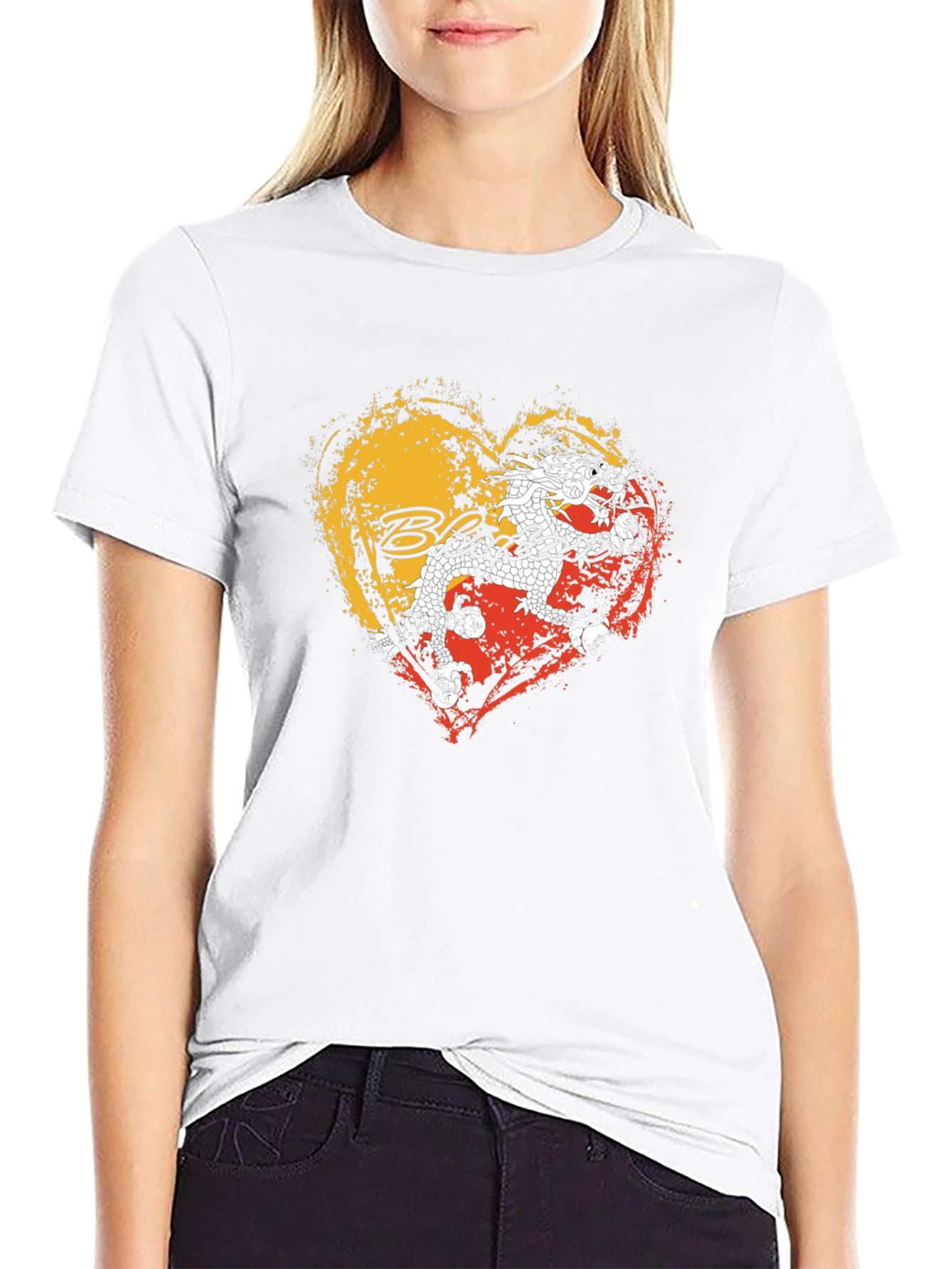 Bhutan Flag Heart T-Shirt
