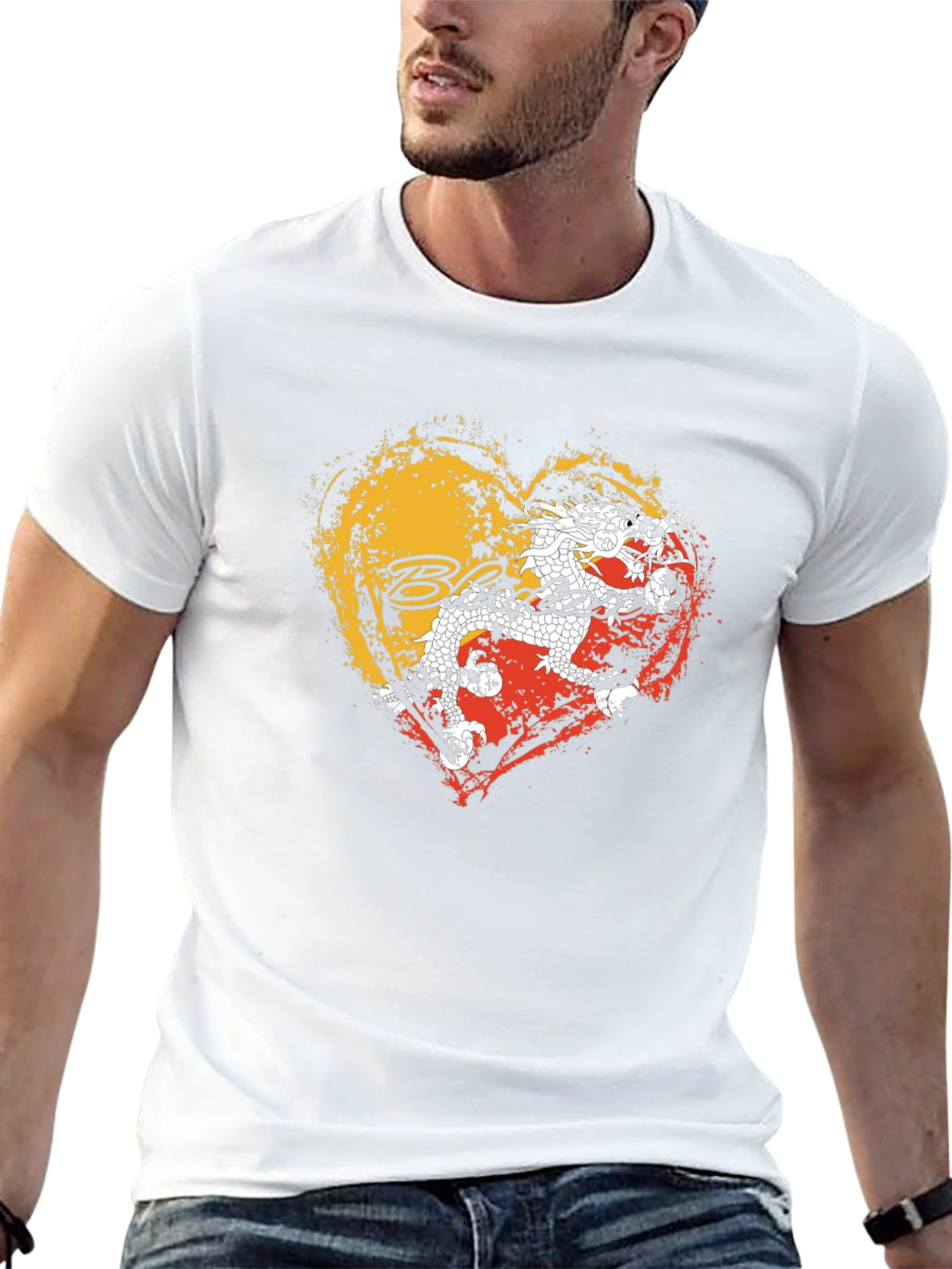Bhutan Flag Heart T-Shirt